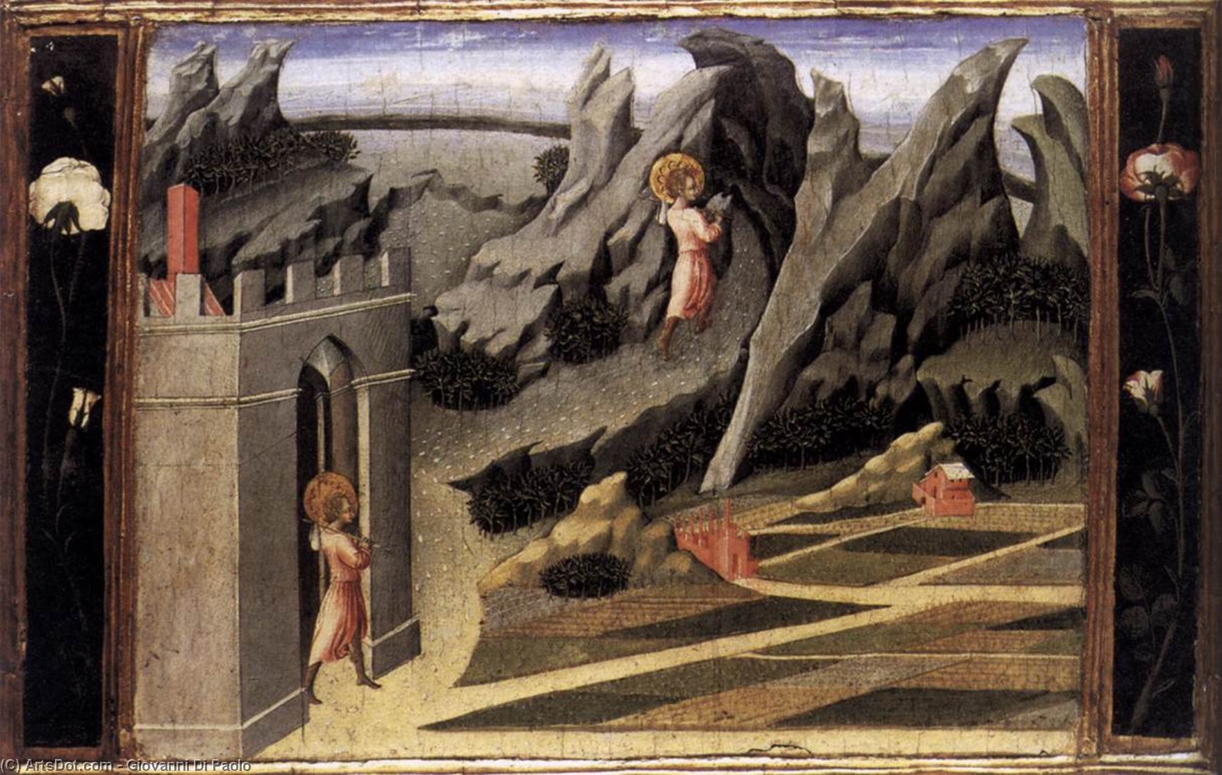 Buy Museum Art Reproductions St John the Baptist Goes into the Wilderness, 1454 by Giovanni Di Paolo (1403-1482, Italy) | ArtsDot.com