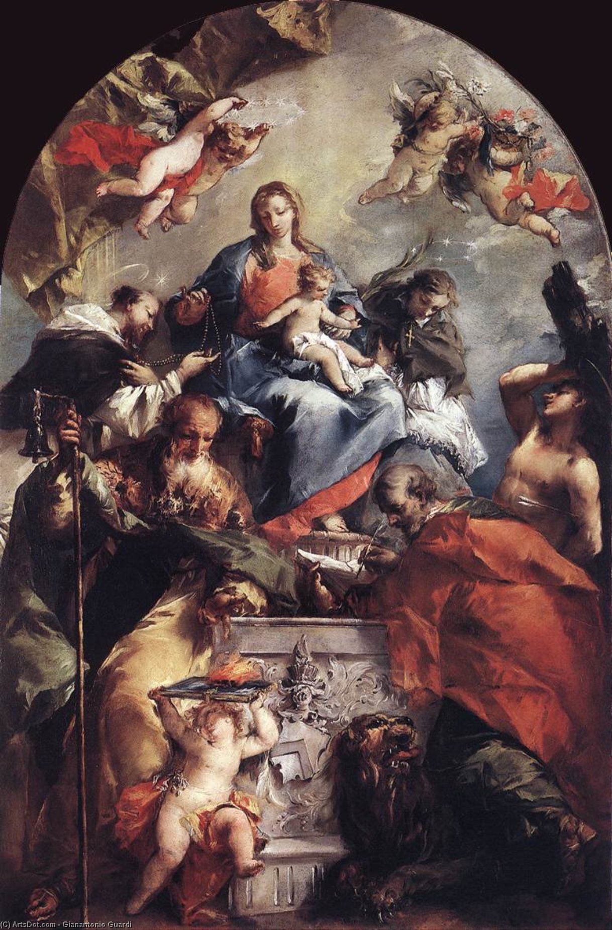 Order Oil Painting Replica Madonna and Child with Saints, 1746 by Gianantonio Guardi (1699-1760, Austria) | ArtsDot.com