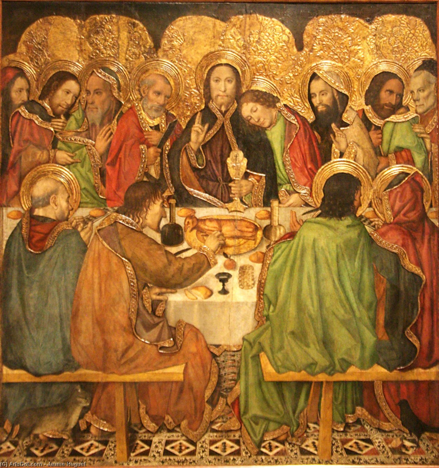 順序 油絵 最後の夕食。, 1470 バイ Jaume Huguet (1412-1492, Spain) | ArtsDot.com