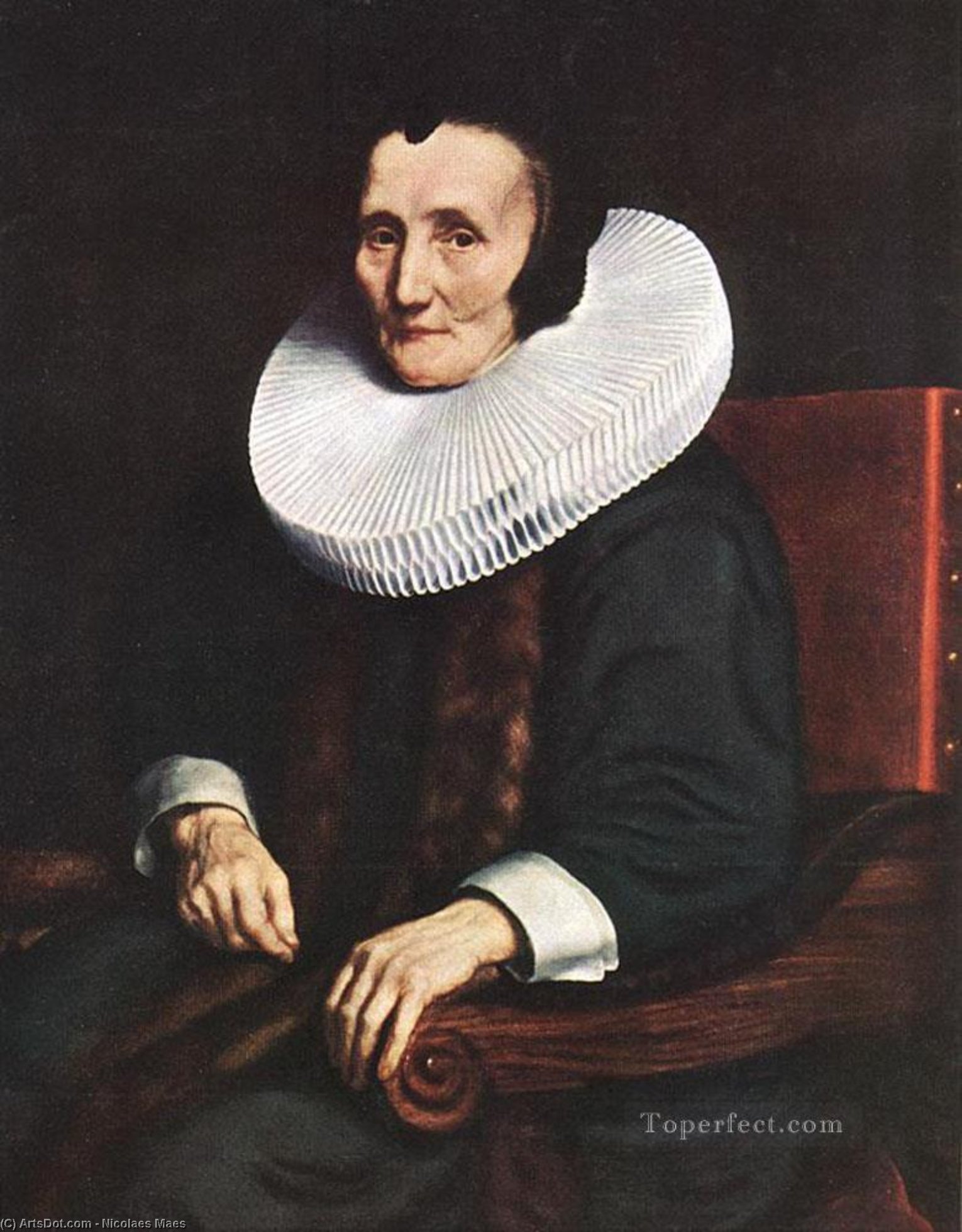 Buy Museum Art Reproductions Portrait of Margaretha de Geer, Wife of Jacob Trip, 1660 by Nicolaes Maes (1634-1693, Netherlands) | ArtsDot.com