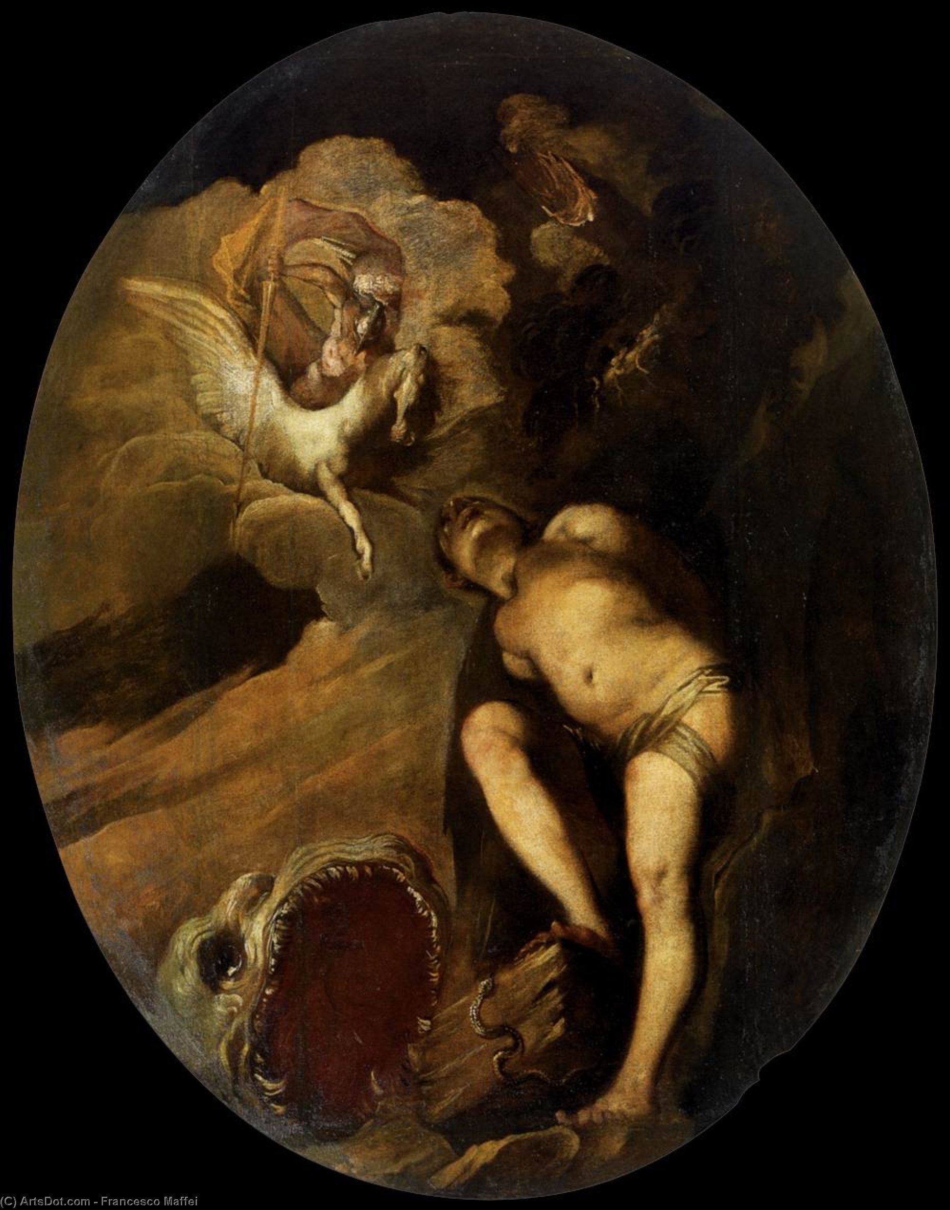 Order Artwork Replica Perseus Liberating Andromeda, 1657 by Francesco Maffei (1605-1660, Italy) | ArtsDot.com