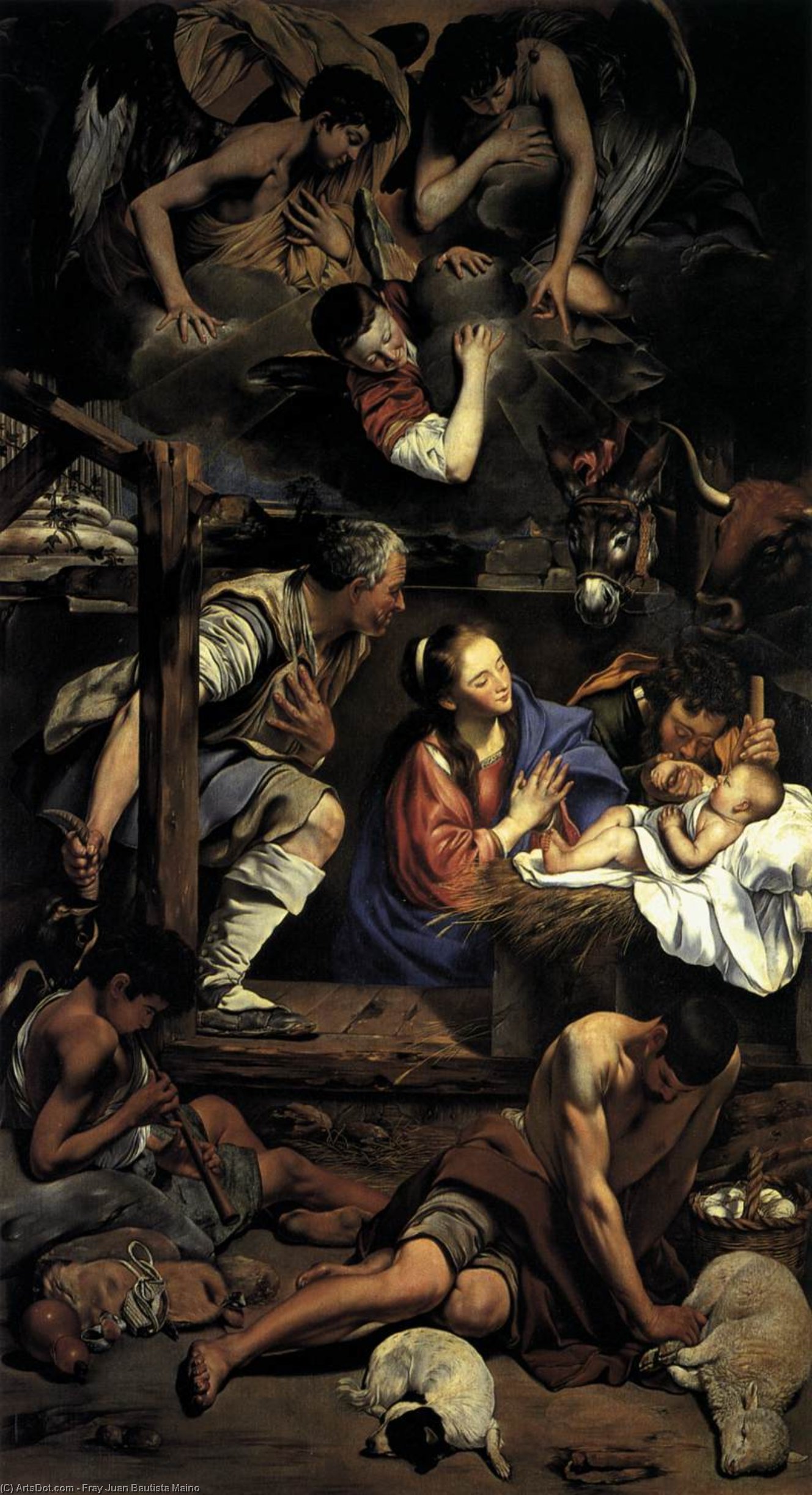 Buy Museum Art Reproductions Adoration of the Shepherds, 1612 by Fray Juan Bautista Maino (1581-1649, Mexico) | ArtsDot.com