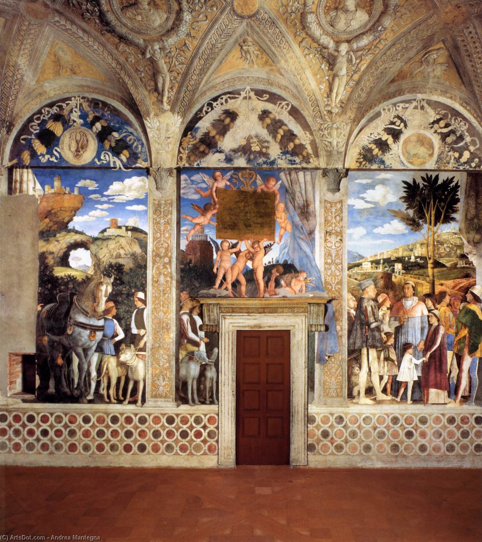 Order Art Reproductions View of the north wall, 1465 by Andrea Mantegna (1431-1506, Italy) | ArtsDot.com