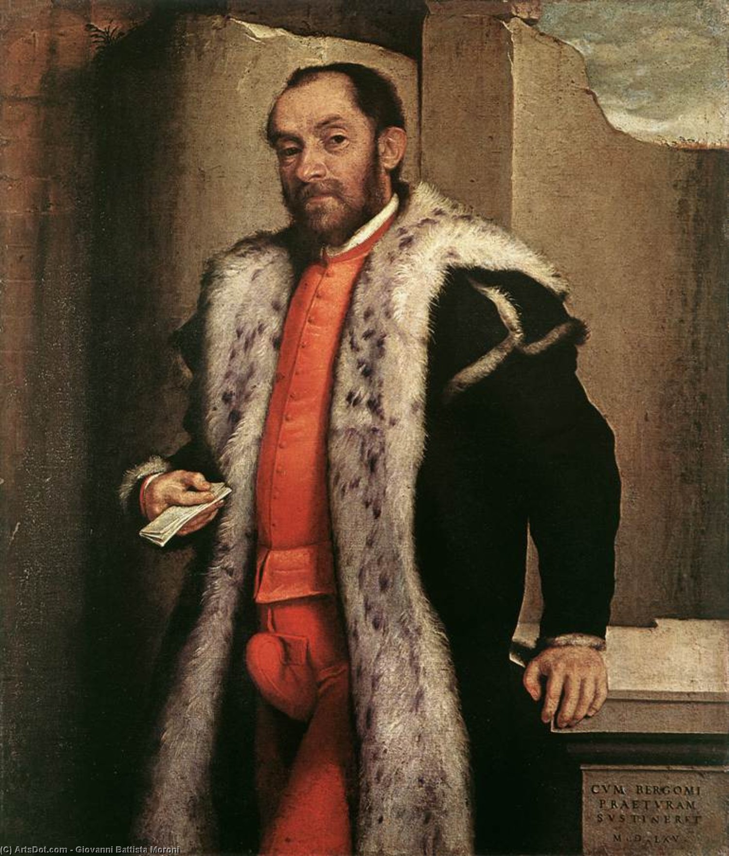 Order Oil Painting Replica Portrait of Antonio Navagero, 1565 by Giovanni Battista Moroni (1525-1578, Italy) | ArtsDot.com