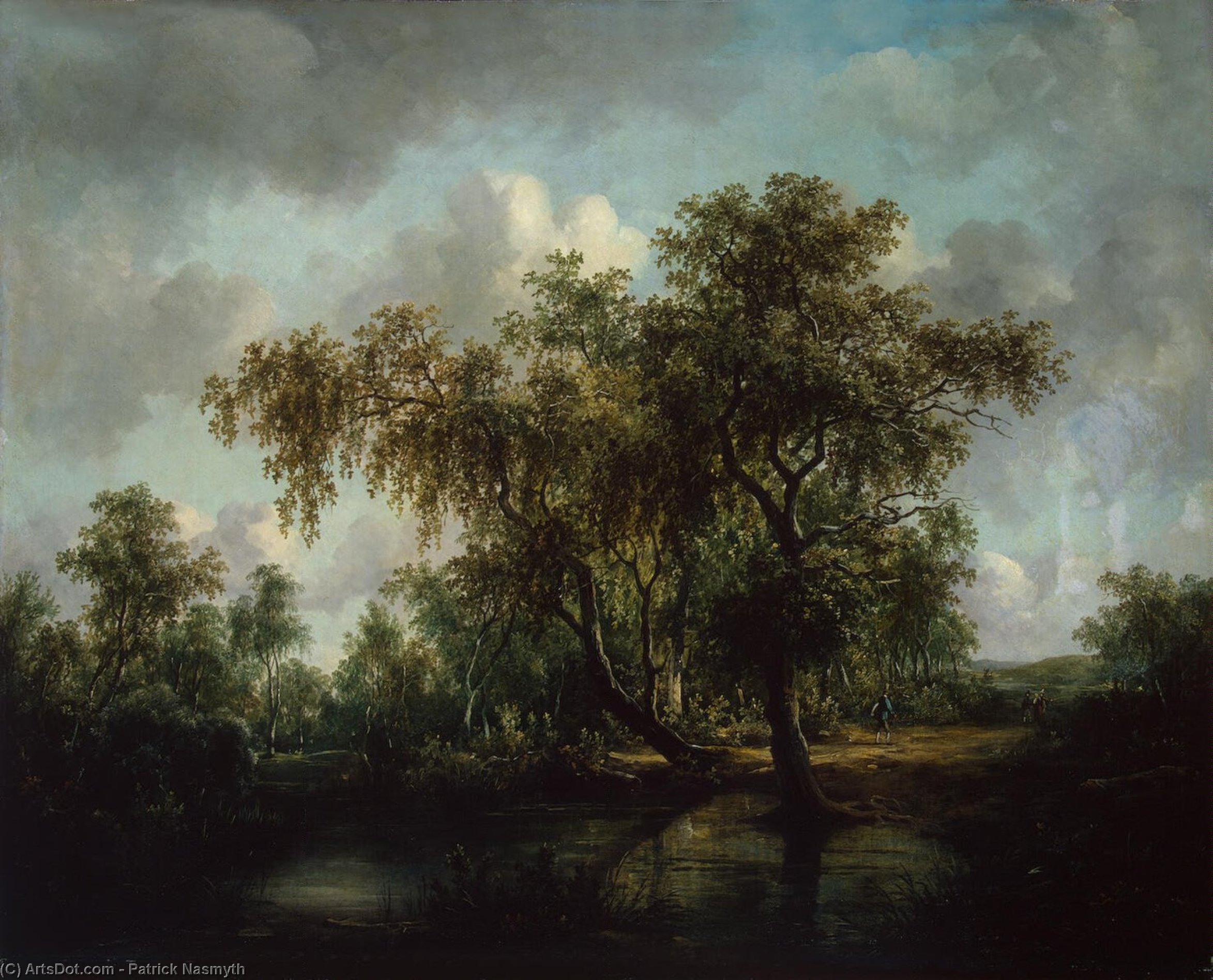 Order Artwork Replica Landscape with a Pond by Patrick Nasmyth (1787-1831, United Kingdom) | ArtsDot.com