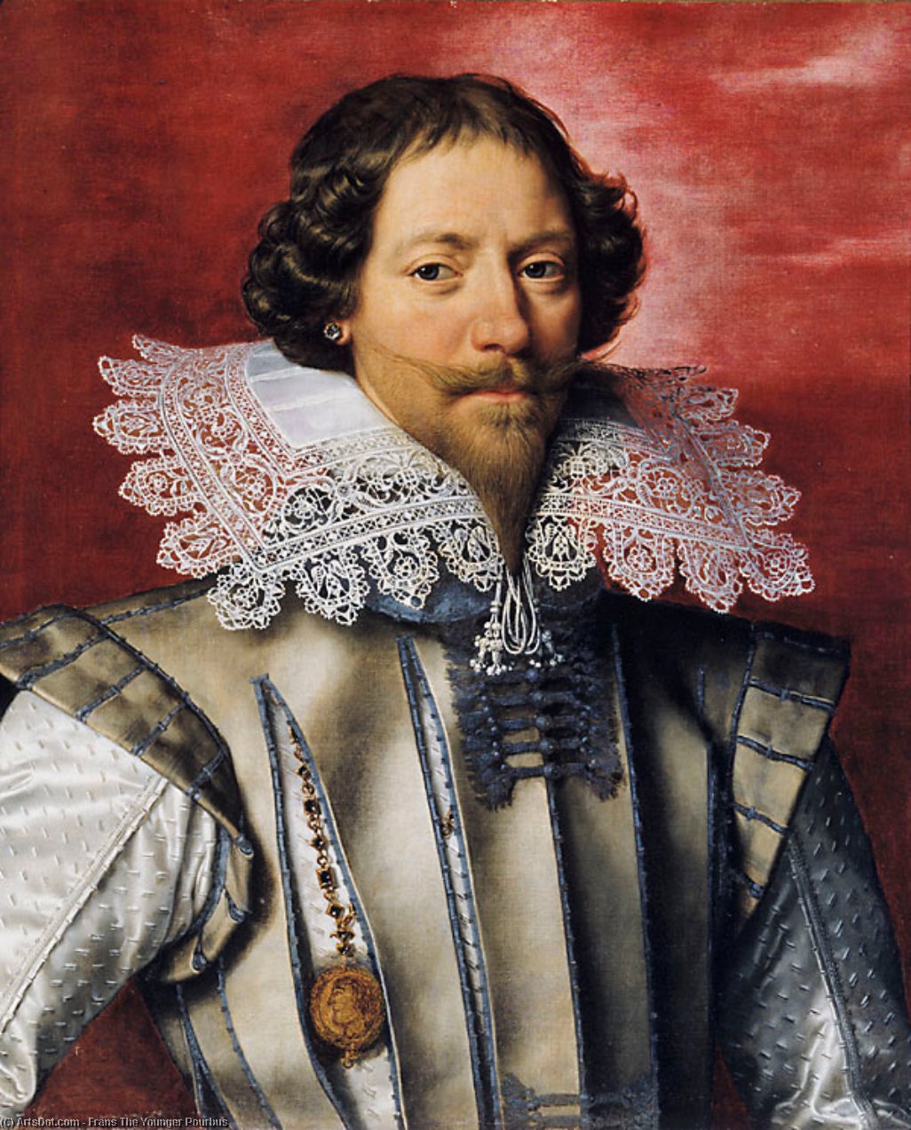 Order Paintings Reproductions Portrait of a Frenchman, 1610 by Frans The Younger Pourbus (1569-1622, Belgium) | ArtsDot.com