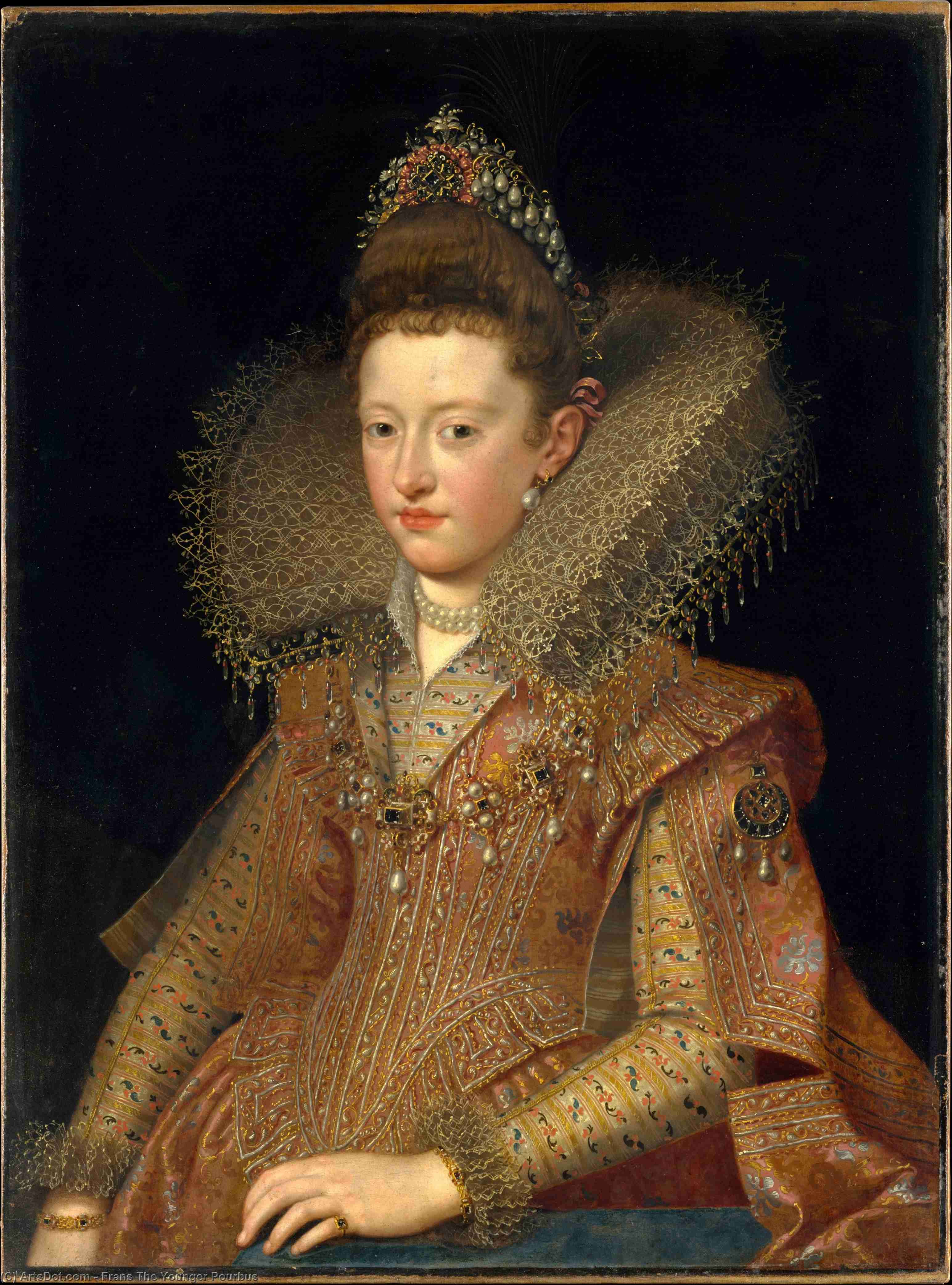 Order Artwork Replica Portrait of Eleonora of Mantua as a Child, 1605 by Frans The Younger Pourbus (1569-1622, Belgium) | ArtsDot.com