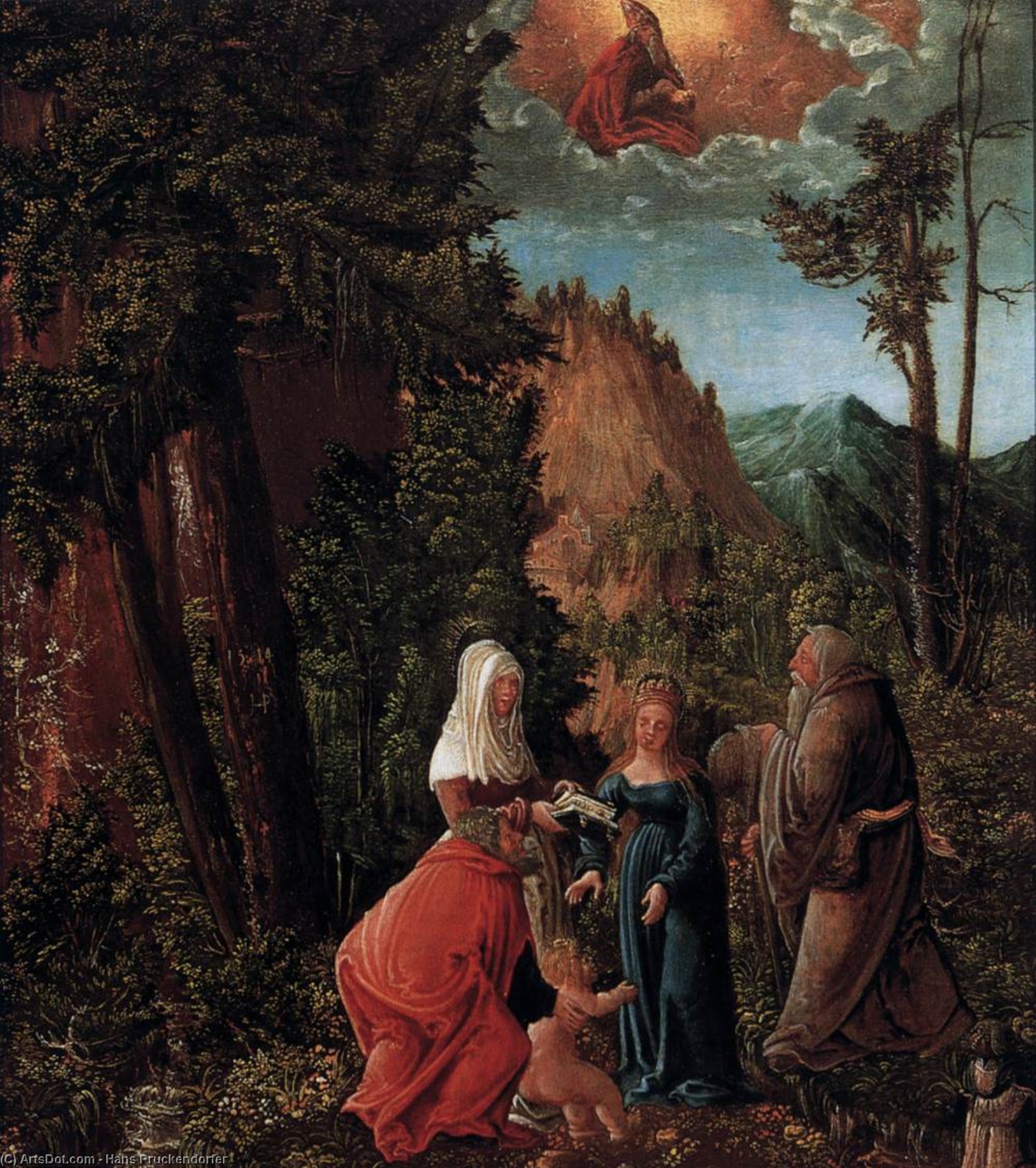 Order Oil Painting Replica The Holy Family in a Forest, 1514 by Hans Pruckendorfer (Inspired By) | ArtsDot.com