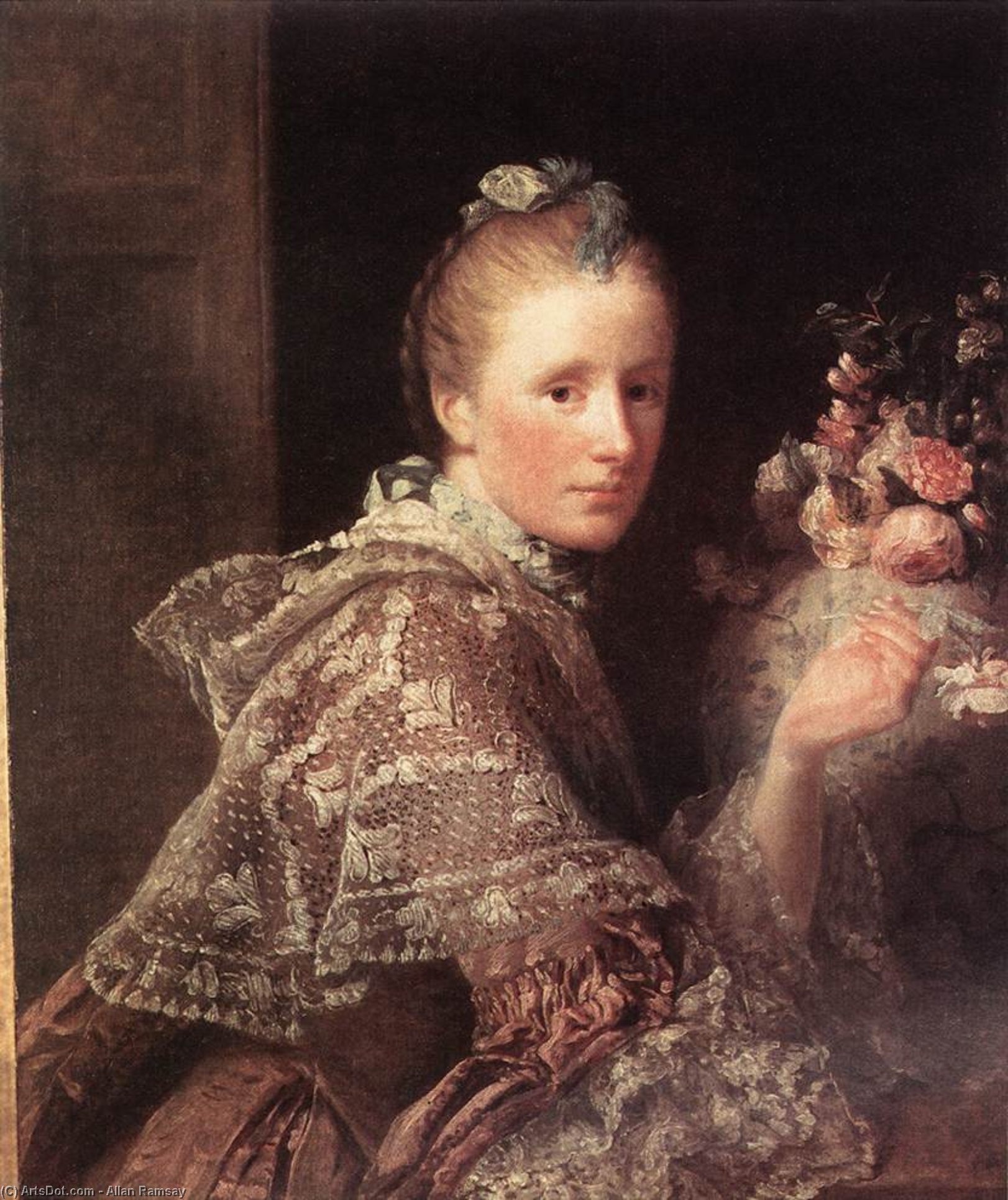 Order Oil Painting Replica Portrait of the Artist`s Wife, 1754 by Allan Ramsay | ArtsDot.com