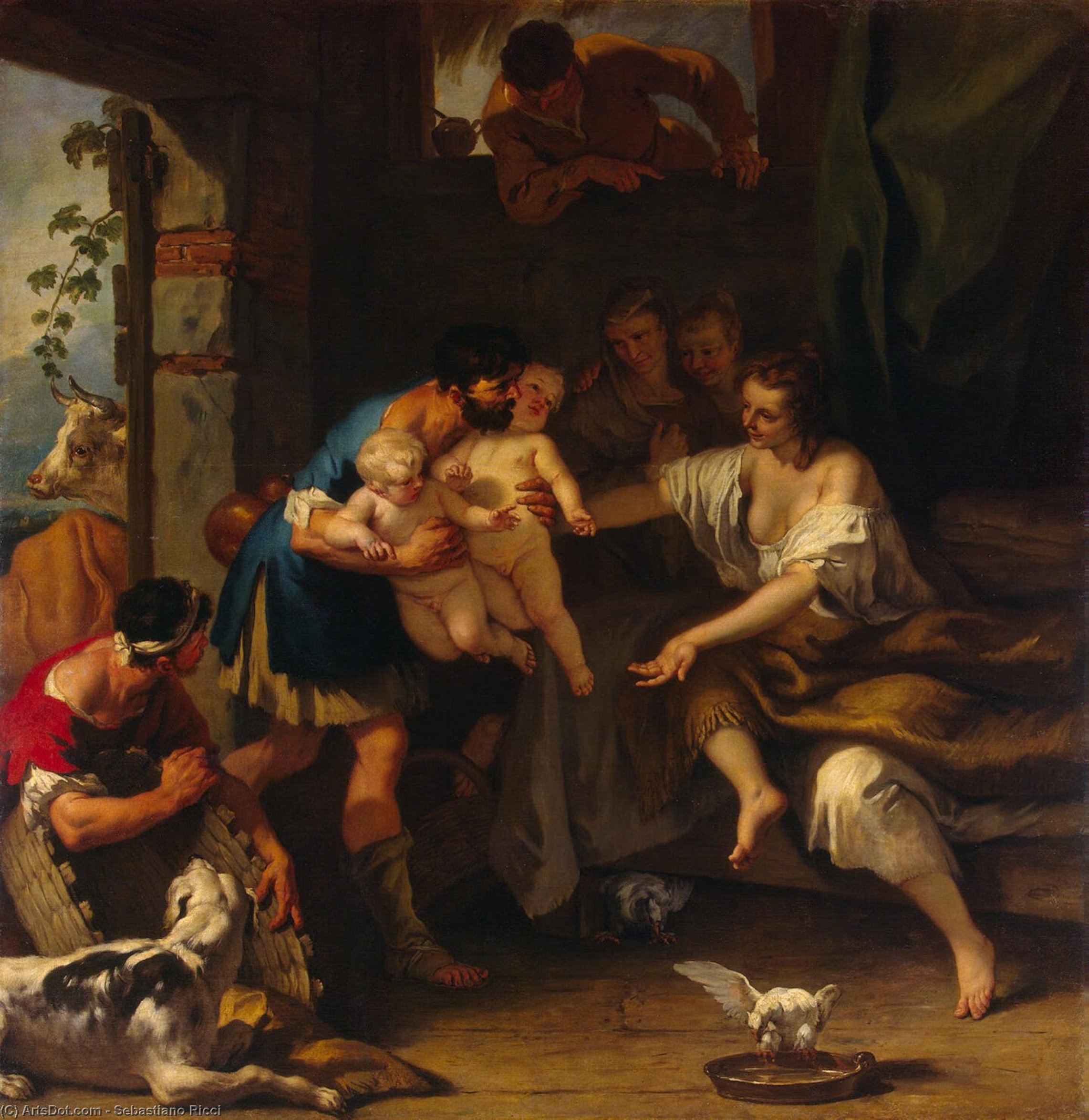 Buy Museum Art Reproductions Childhood of Romulus and Remus, 1708 by Sebastiano Ricci (1659-1734, Italy) | ArtsDot.com