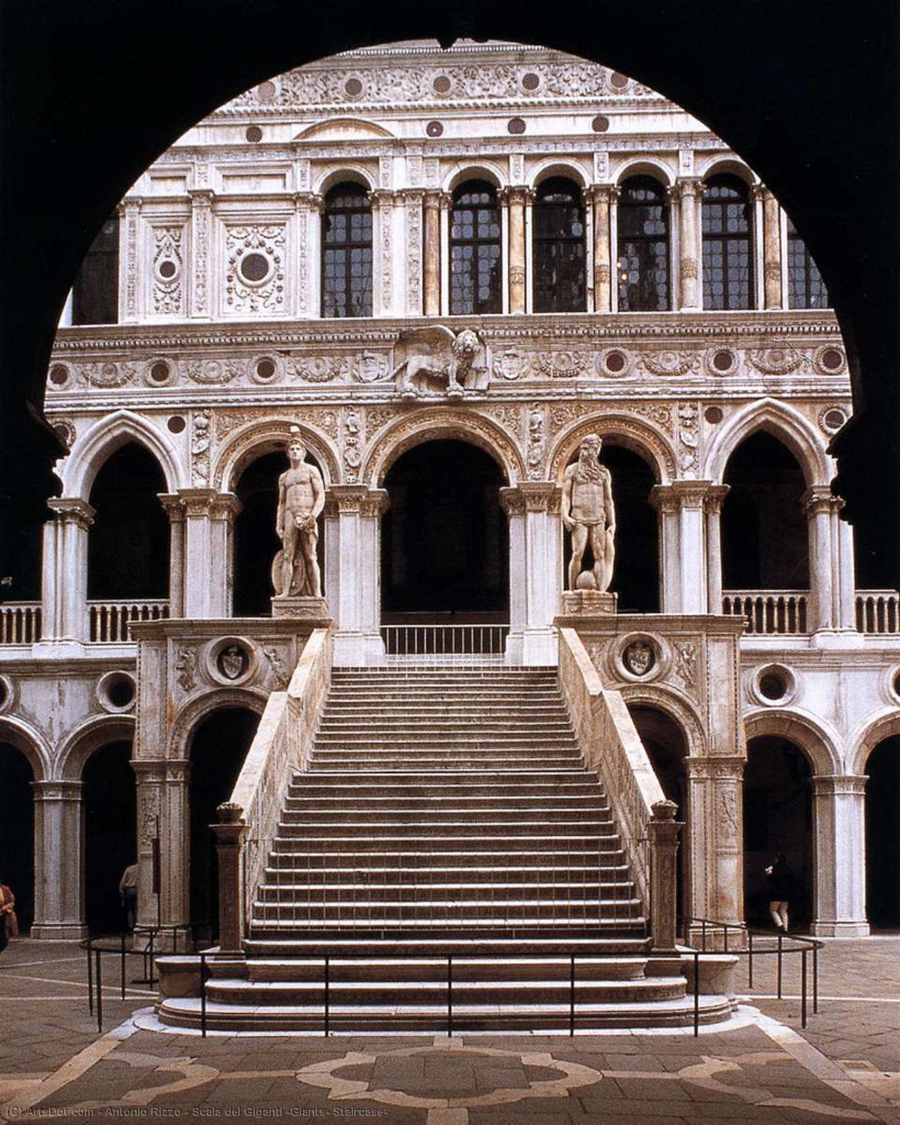 Order Oil Painting Replica Scala dei Giganti (Giants` Staircase), 1483 by Antonio Rizzo (1430-1499, Italy) | ArtsDot.com