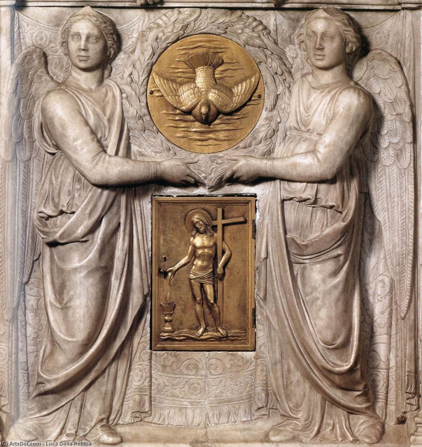 Order Paintings Reproductions The Peretola Tabernacle (detail), 1441 by Luca Della Robbia (1399-1482, Italy) | ArtsDot.com