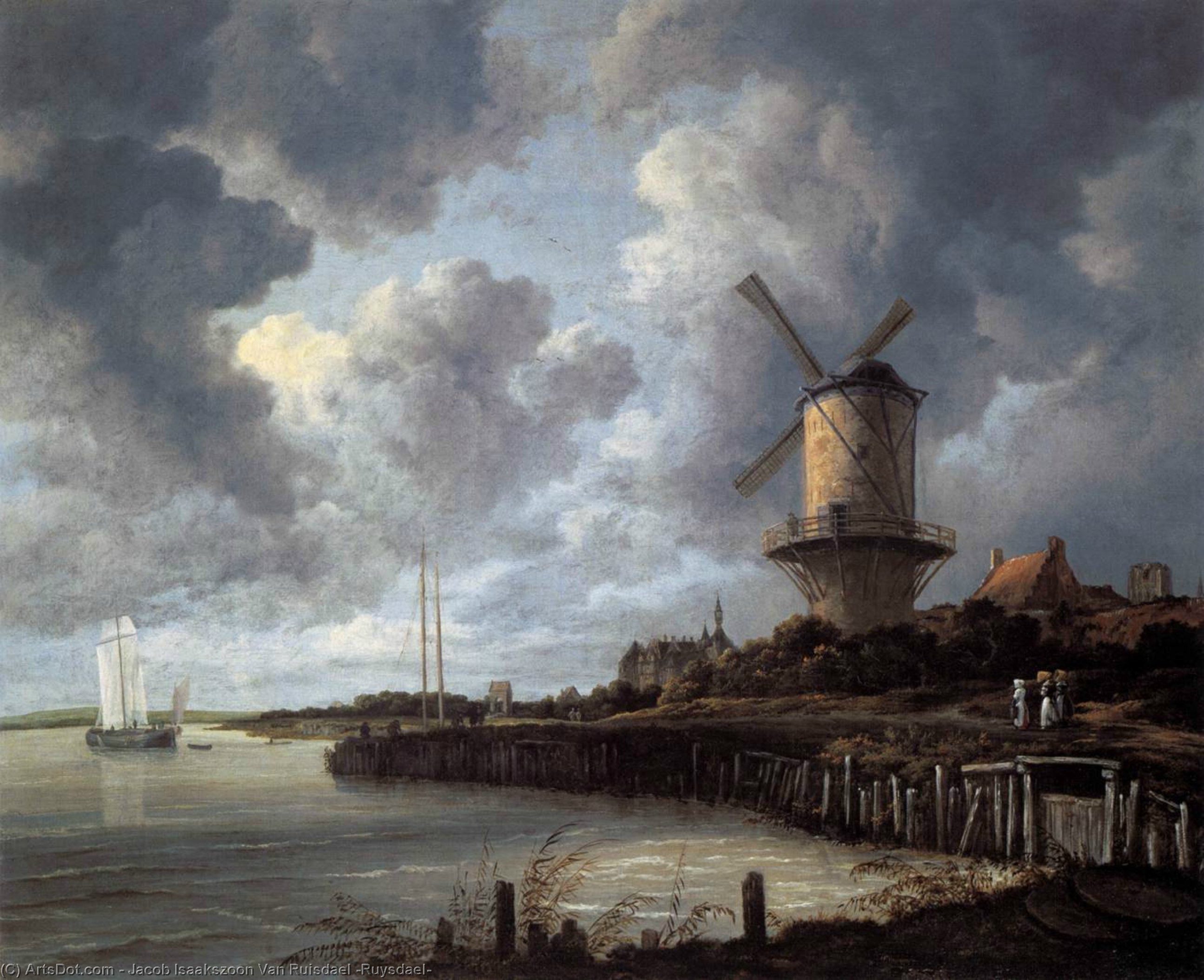 Order Artwork Replica The Windmill at Wijk bij Duurstede, 1670 by Jacob Isaakszoon Van Ruisdael (Ruysdael) (1629-1682, Netherlands) | ArtsDot.com