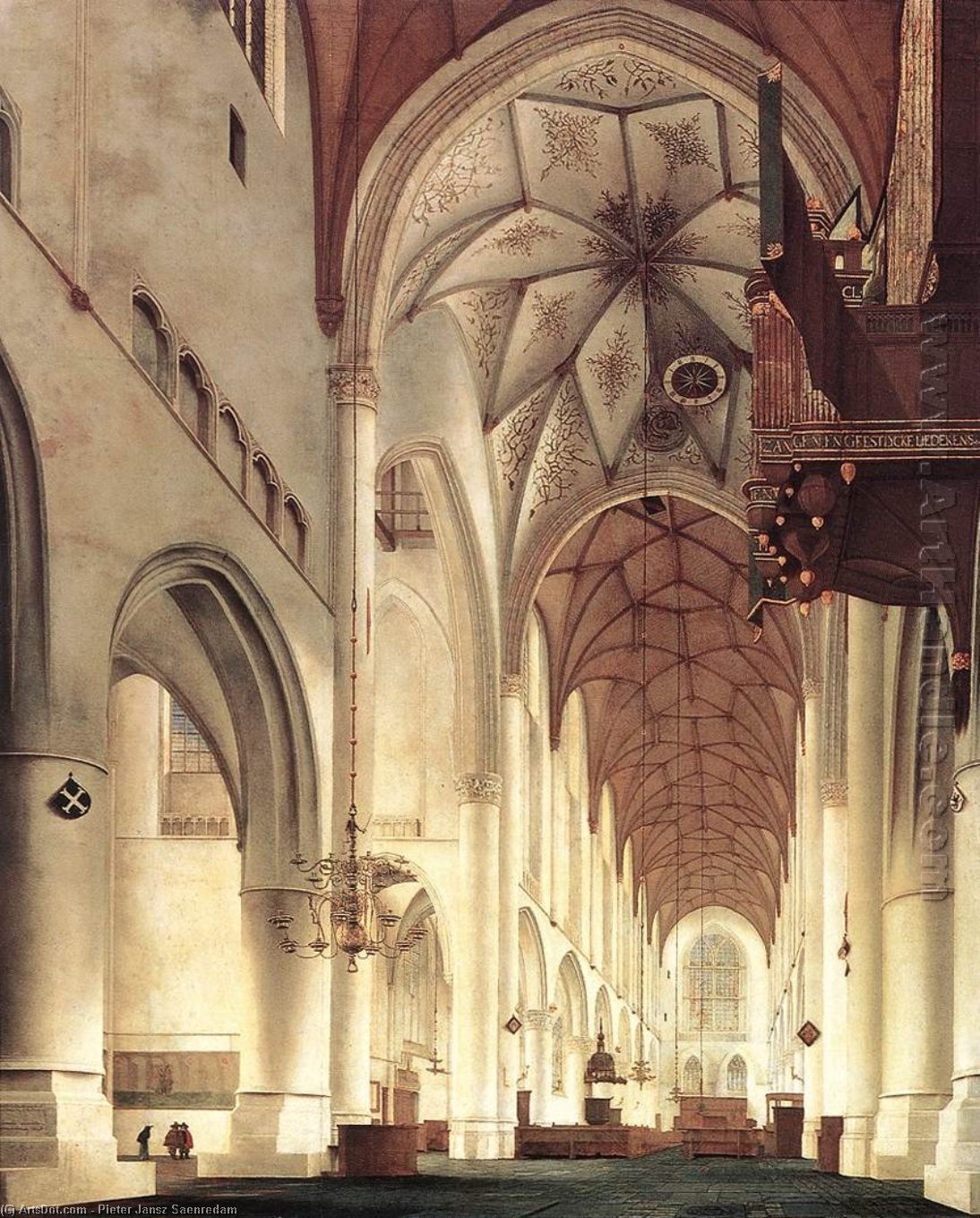 Order Oil Painting Replica Interior of the Sint-Bavokerk in Haarlem, 1648 by Pieter Jansz Saenredam (1597-1665, Netherlands) | ArtsDot.com