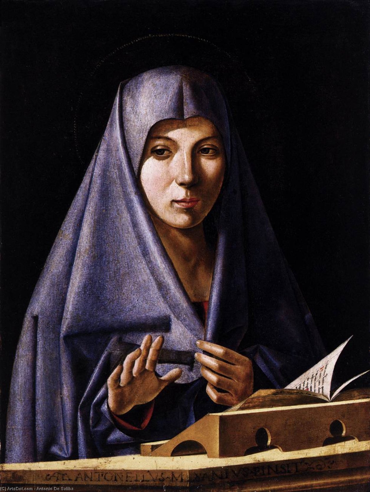 Buy Museum Art Reproductions Virgin Annunciate, 1480 by Antonio De Saliba (1466-1535, Italy) | ArtsDot.com