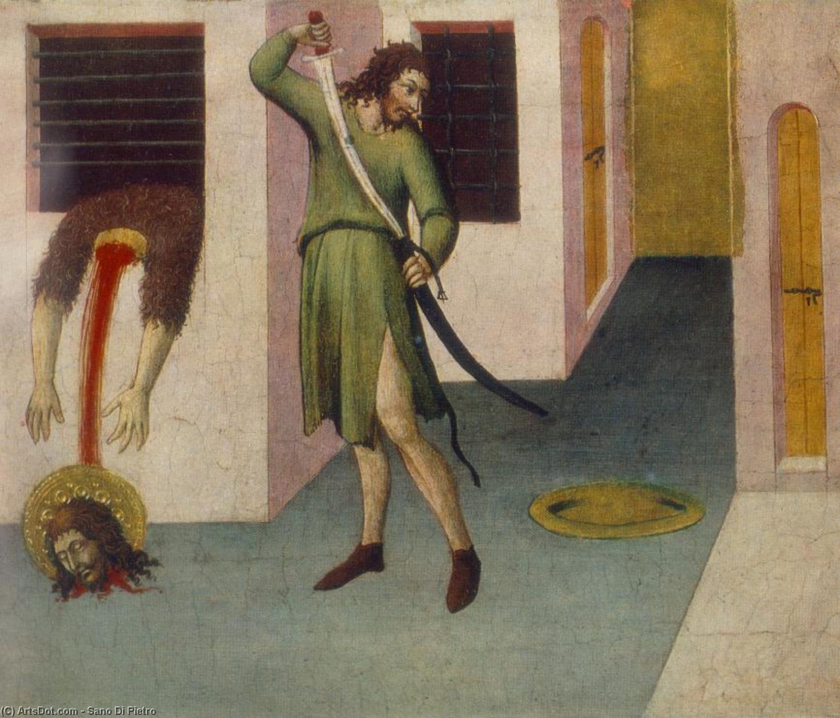 Order Paintings Reproductions Beheading of St John the Baptist by Sano Di Pietro (1406-1481, Italy) | ArtsDot.com