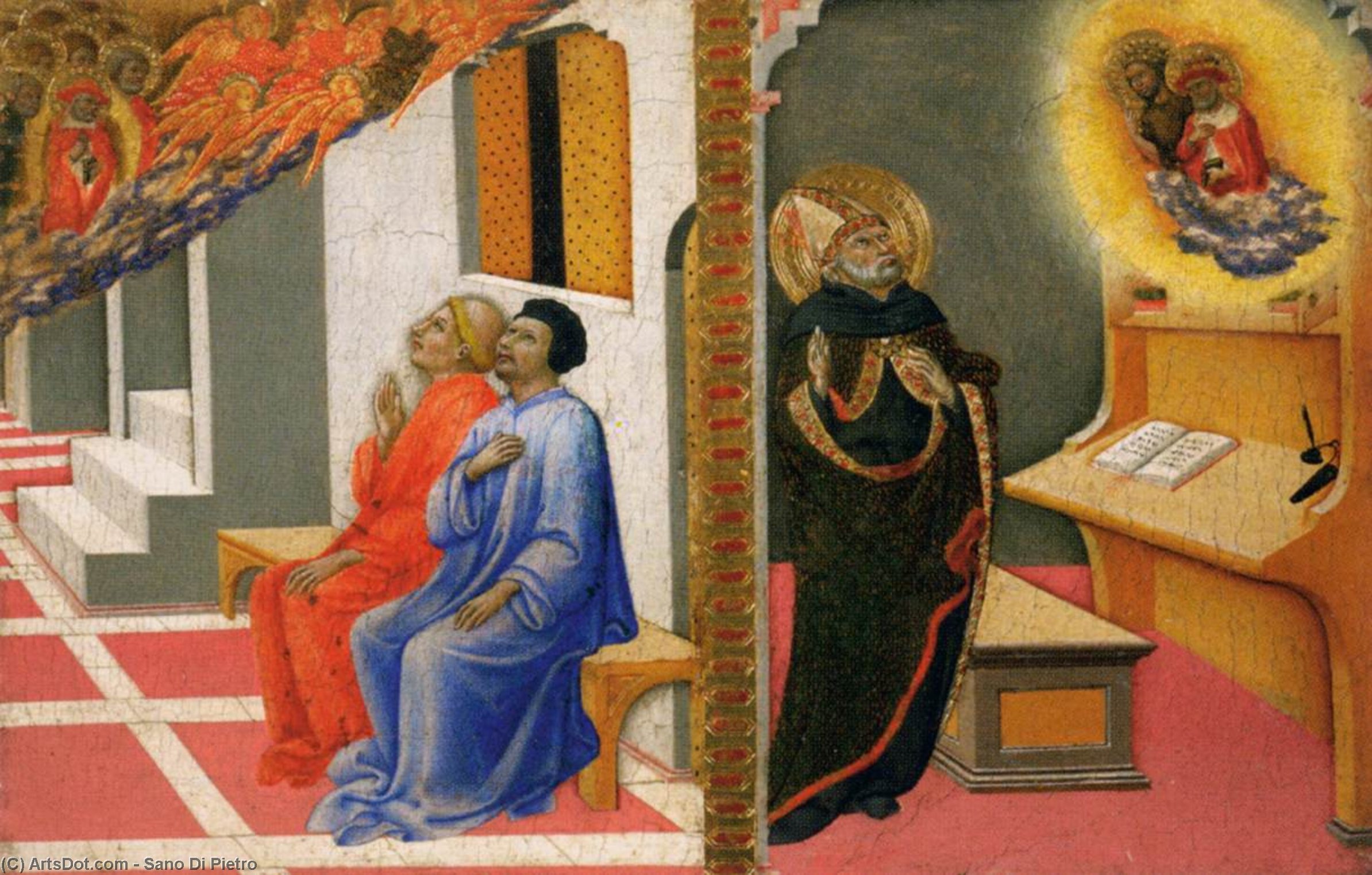 Order Art Reproductions Scenes from the Life of St Jerome (10), 1444 by Sano Di Pietro (1406-1481, Italy) | ArtsDot.com