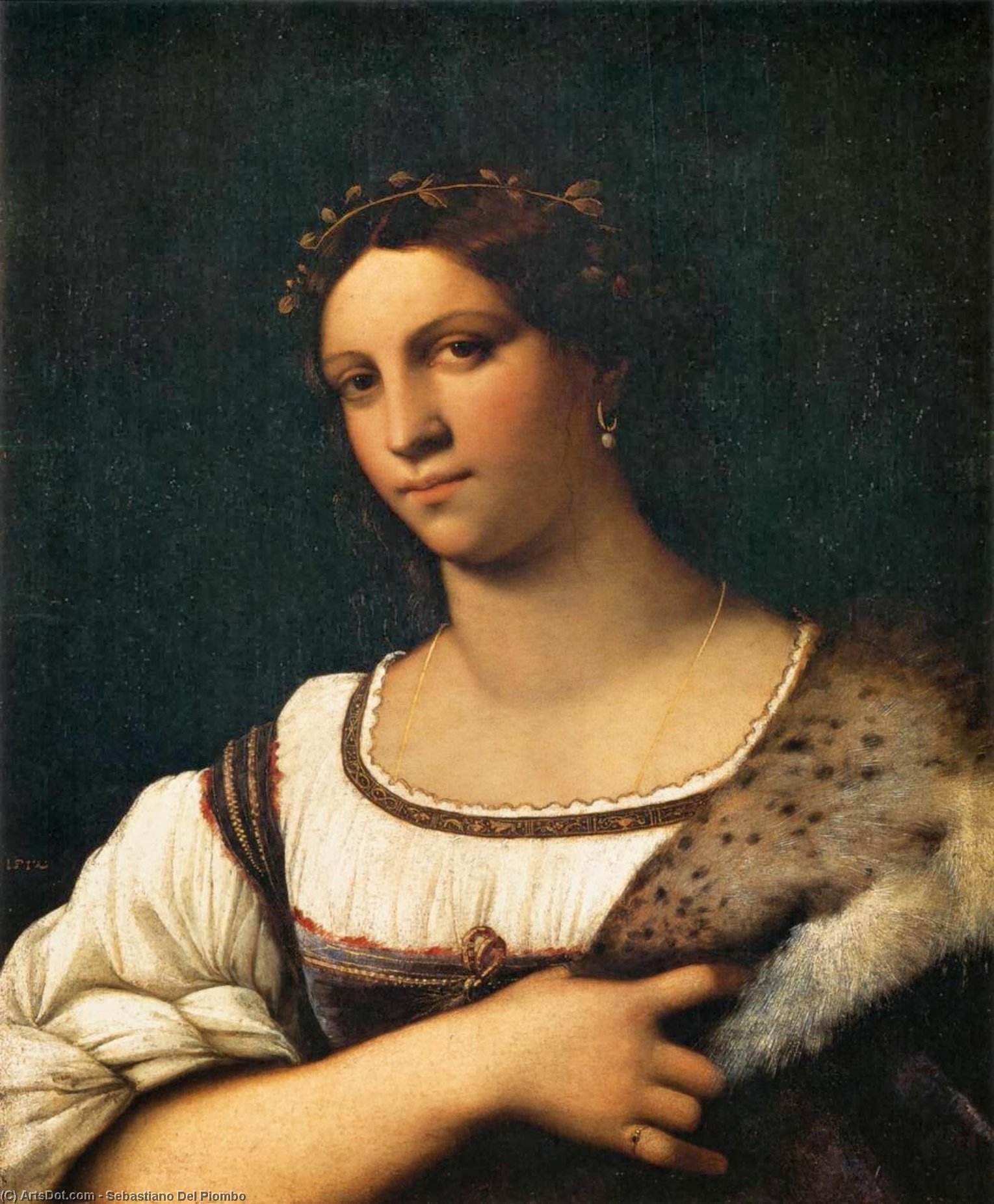 Order Paintings Reproductions Portrait of a Woman, 1512 by Sebastiano Del Piombo (1485-1547, Italy) | ArtsDot.com