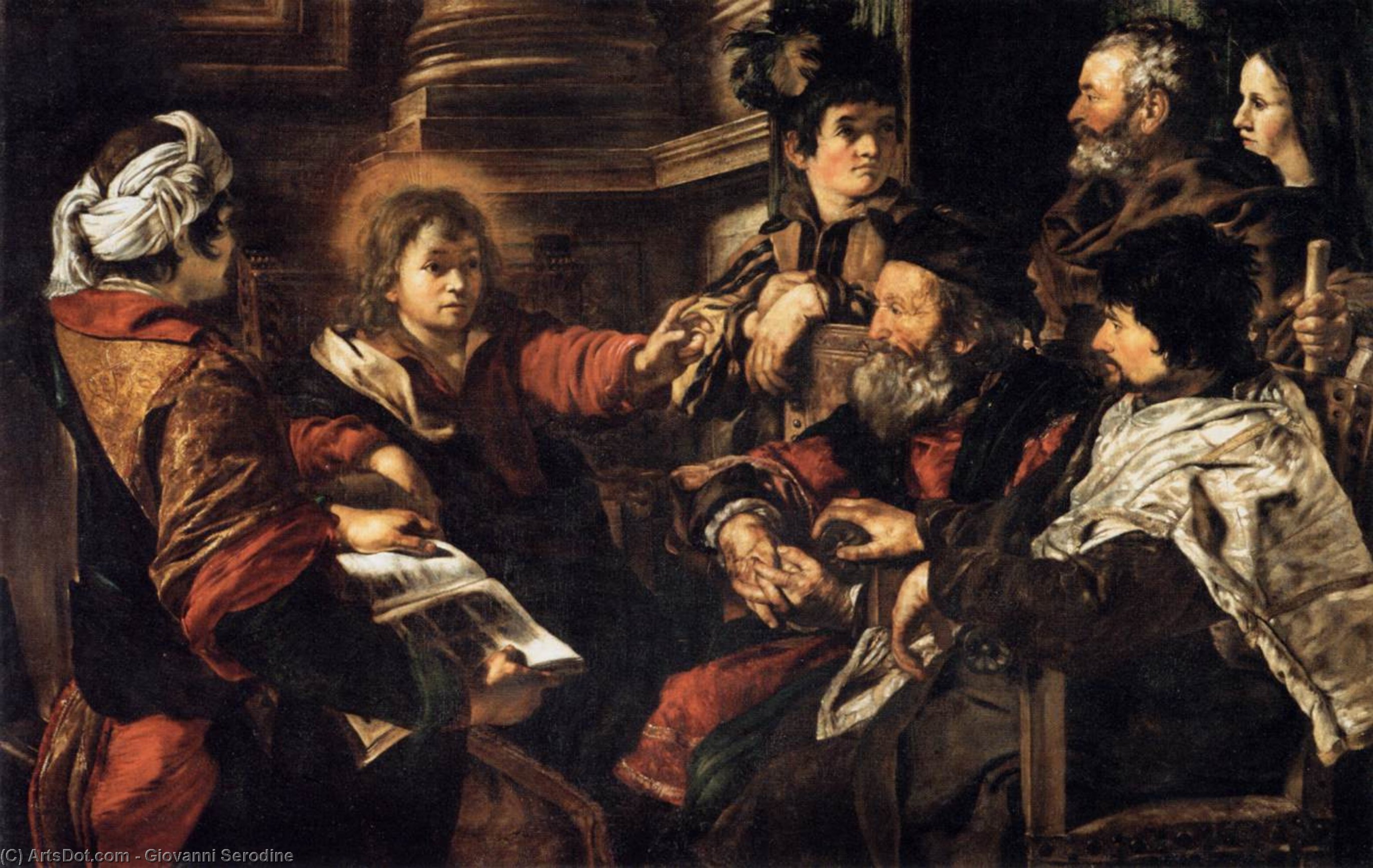 Order Oil Painting Replica Christ among the Doctors, 1625 by Giovanni Serodine | ArtsDot.com