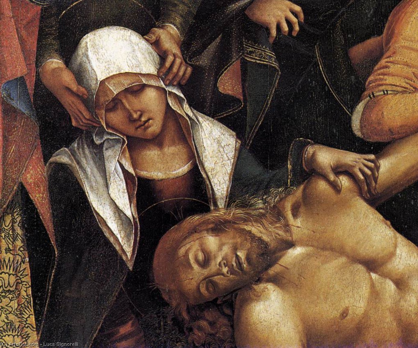 Order Oil Painting Replica Lamentation over the Dead Christ (detail), 1502 by Luca Signorelli (1450-1523, Italy) | ArtsDot.com