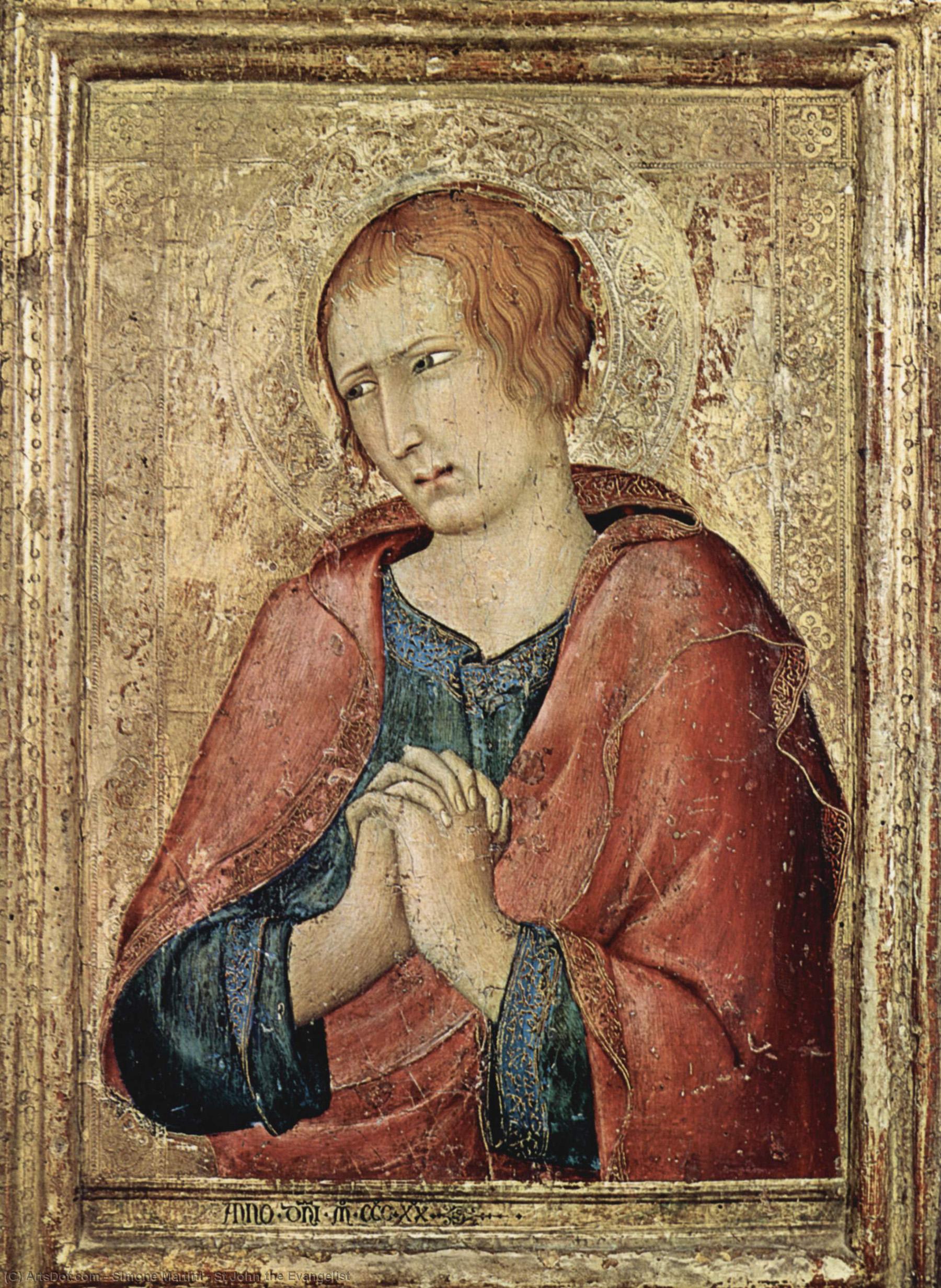 Order Paintings Reproductions St John the Evangelist, 1330 by Simone Martini (1284-1344, Italy) | ArtsDot.com