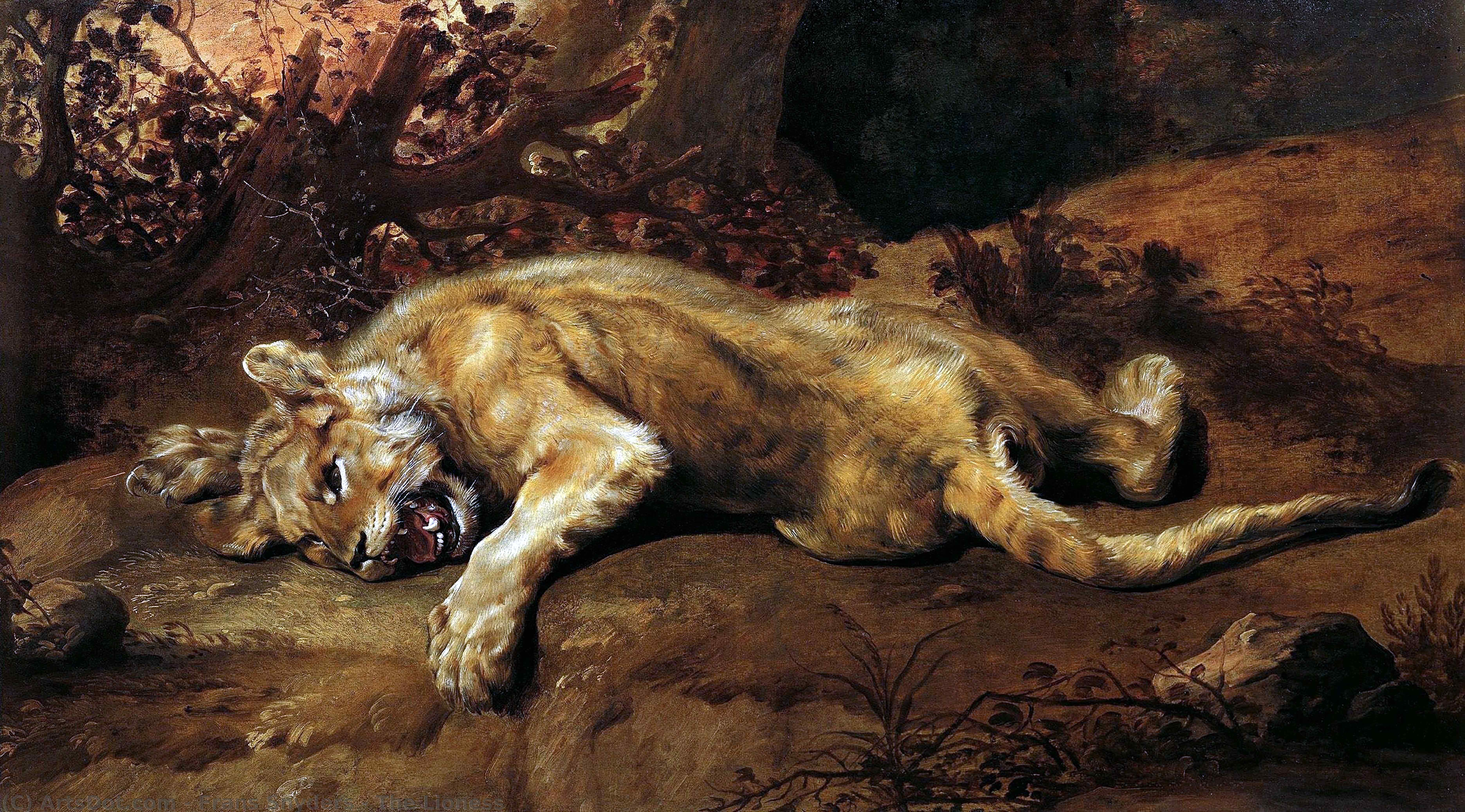 Order Oil Painting Replica The Lioness by Frans Snyders (1579-1657, Belgium) | ArtsDot.com