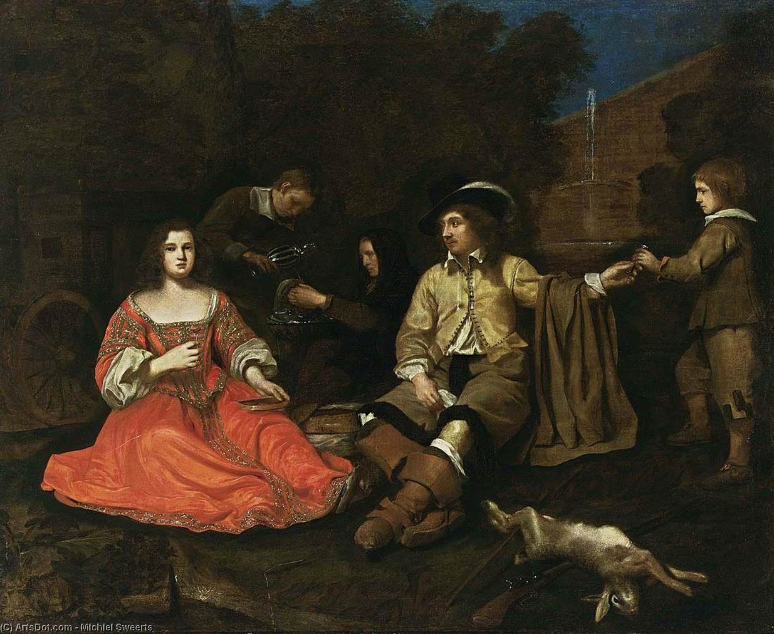 Buy Museum Art Reproductions A Hunting Company Resting, 1651 by Michael Sweerts | ArtsDot.com
