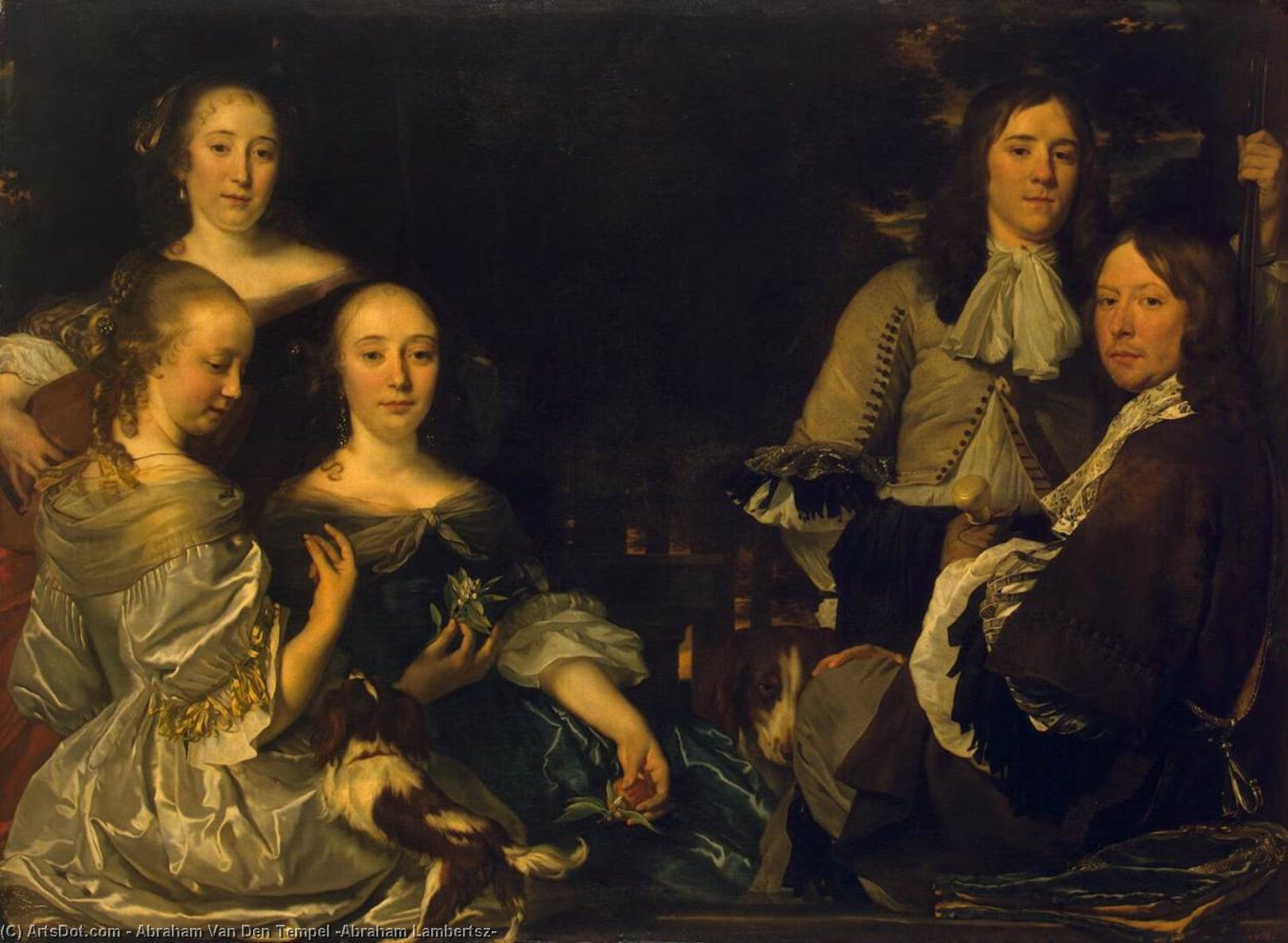 Buy Museum Art Reproductions Family Portrait, 1665 by Abraham Van Den Tempel (Abraham Lambertsz) (1622-1672, Netherlands) | ArtsDot.com