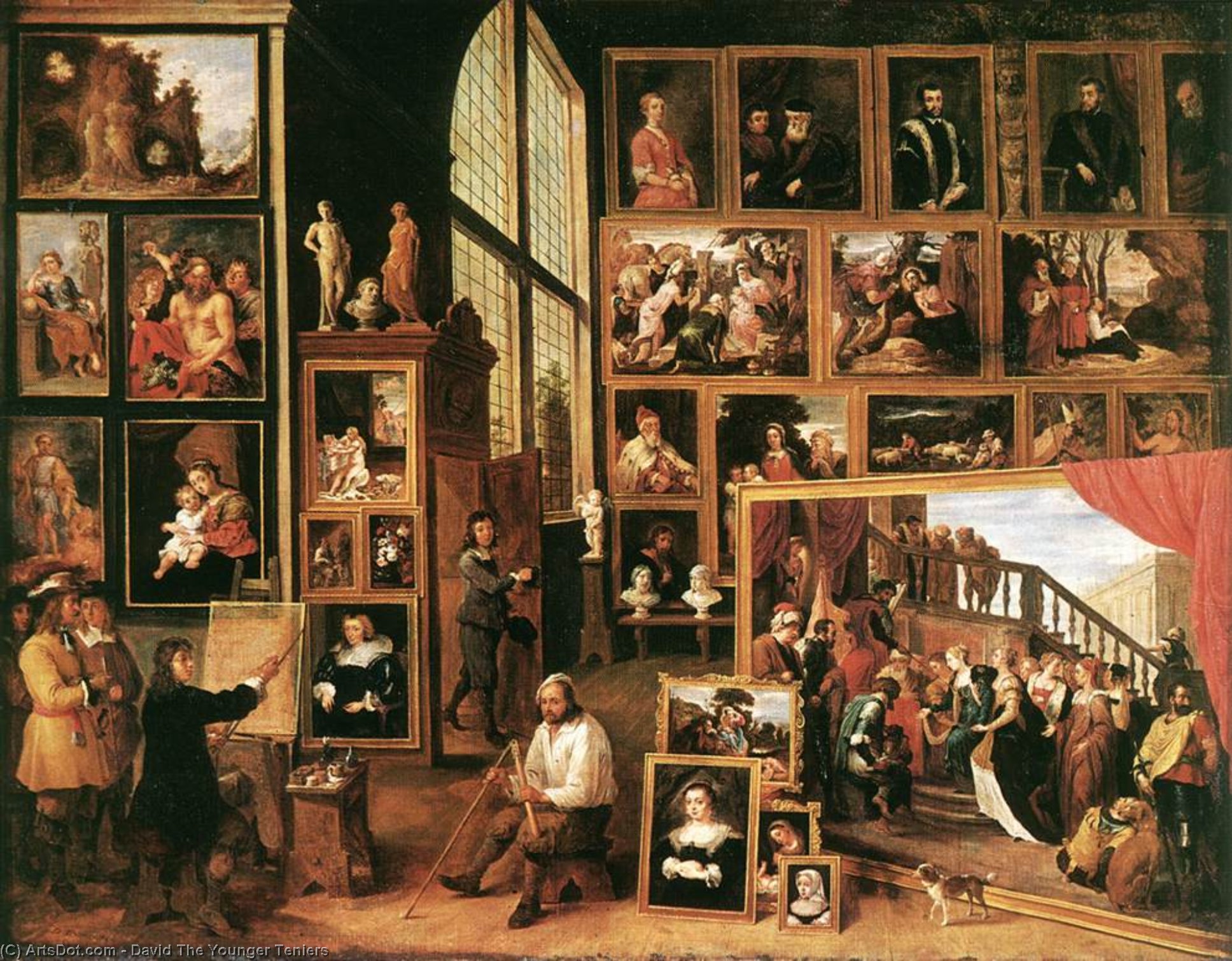 Buy Museum Art Reproductions The Gallery of Archduke Leopold in Brussels, 1639 by David The Younger Teniers (1610-1690, Belgium) | ArtsDot.com