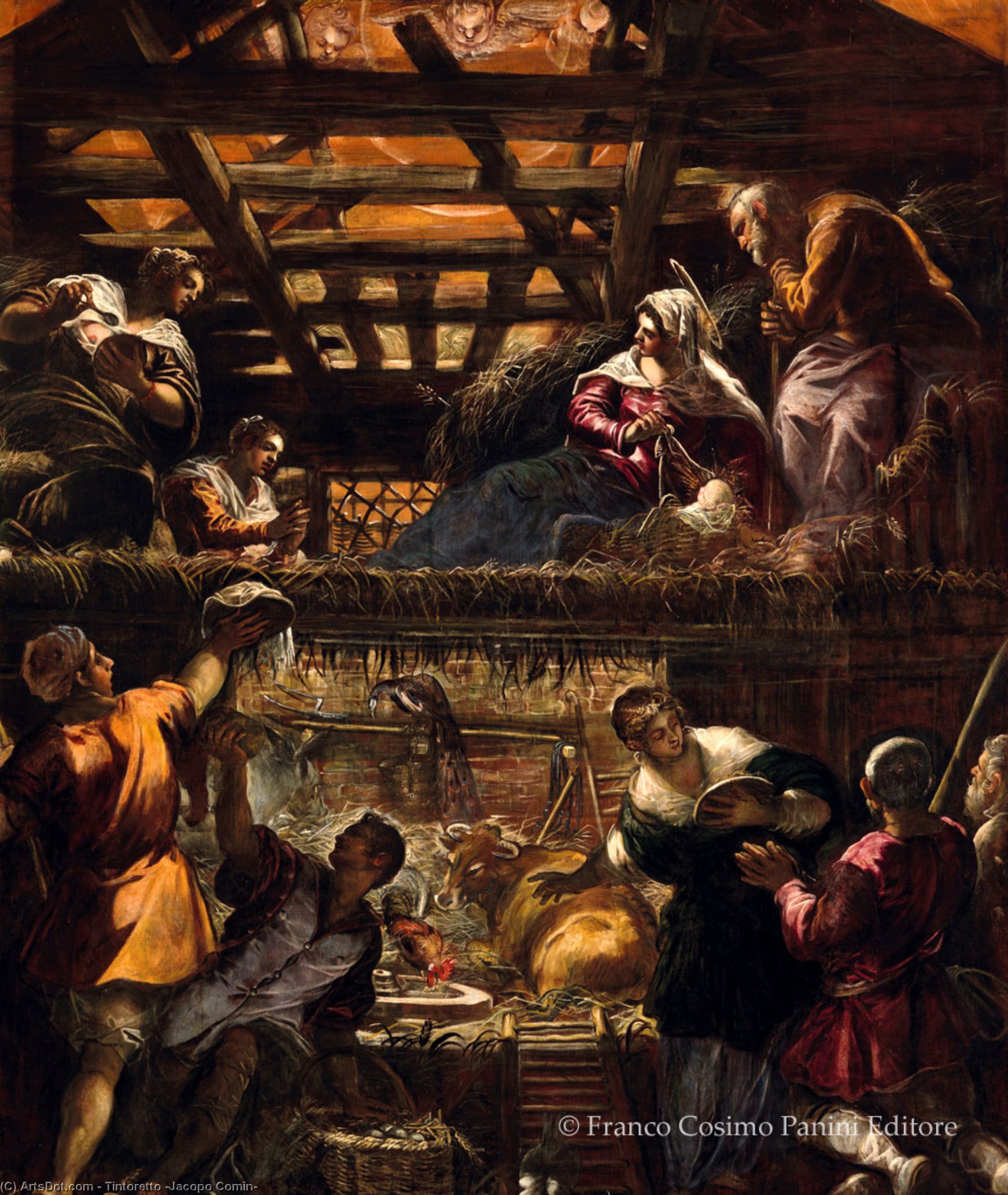Buy Museum Art Reproductions The Adoration of the Shepherds, 1578 by Tintoretto (Jacopo Comin) (1518-1594, Italy) | ArtsDot.com