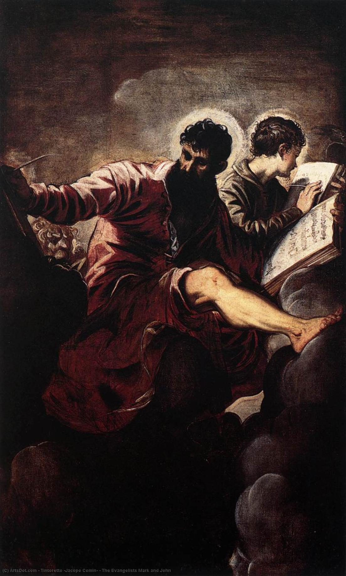 Buy Museum Art Reproductions The Evangelists Mark and John, 1557 by Tintoretto (Jacopo Comin) (1518-1594, Italy) | ArtsDot.com