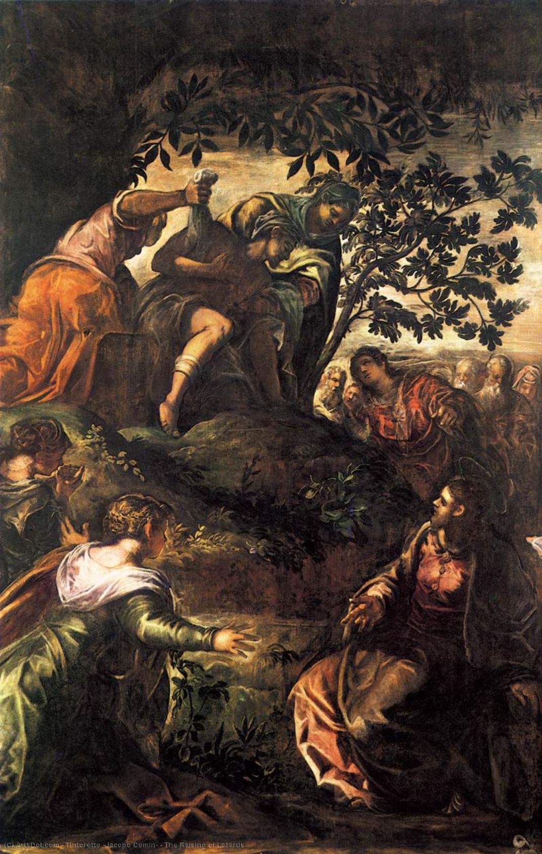 Ordinare Riproduzioni Di Belle Arti Il Raising of Lazarus, 1579 di Tintoretto (Jacopo Comin) (1518-1594, Italy) | ArtsDot.com