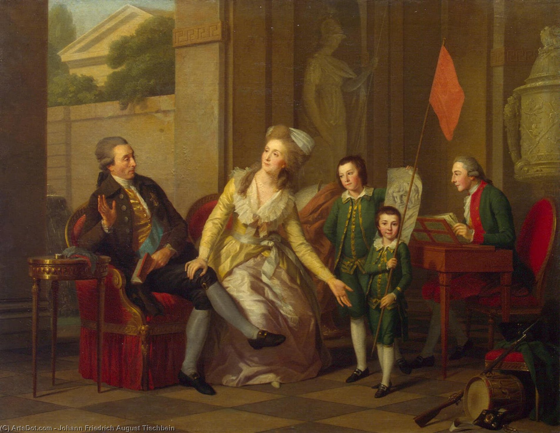 Order Artwork Replica Portrait of the Saltykov Family, 1782 by Johann Friedrich August Tischbein (1750-1812, Netherlands) | ArtsDot.com