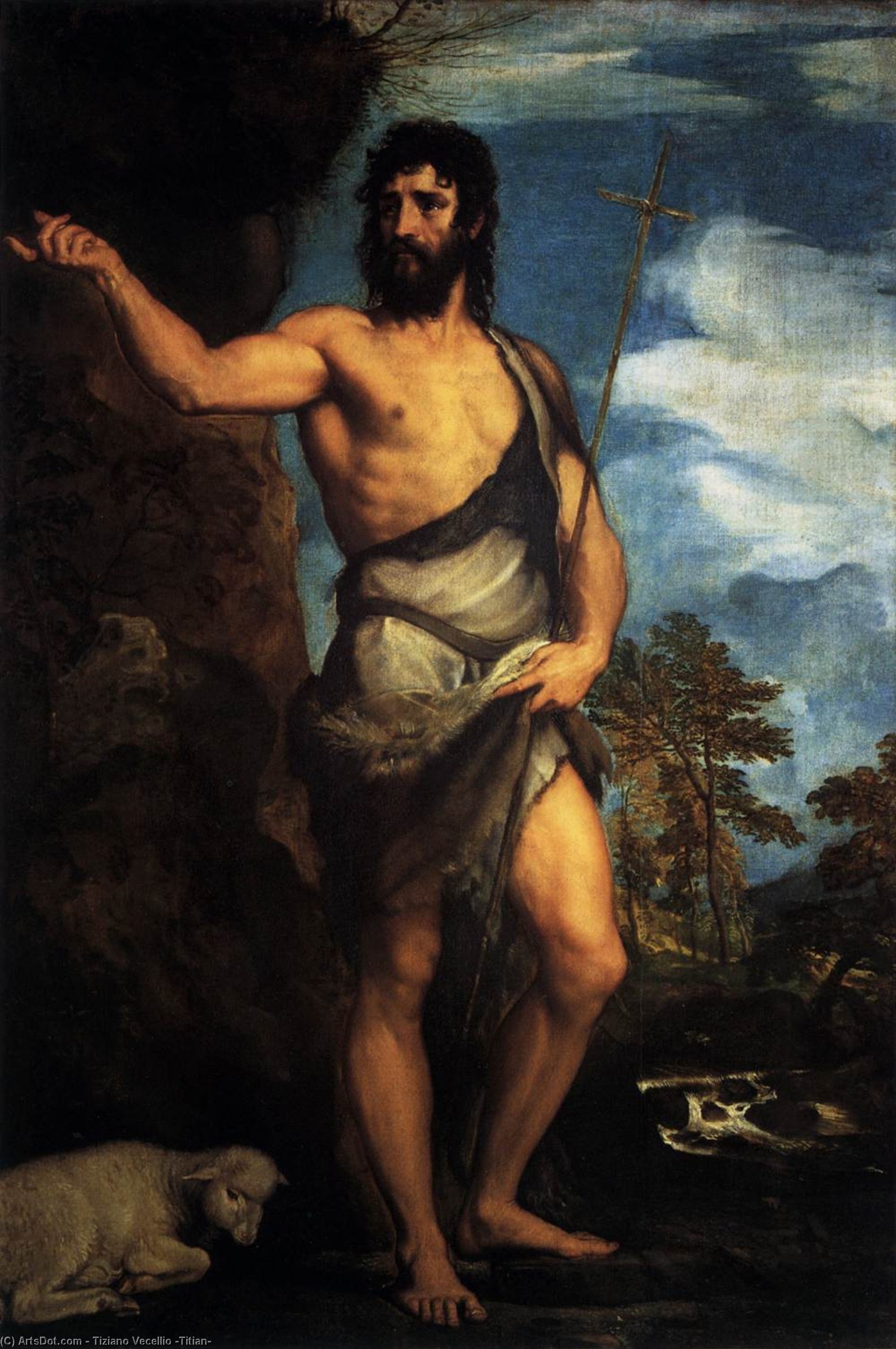 Получить Репродукции Картин Святой Иоанн Креститель в пустыне, 1542 по Tiziano Vecellio (Titian) (1490-1576, Italy) | ArtsDot.com