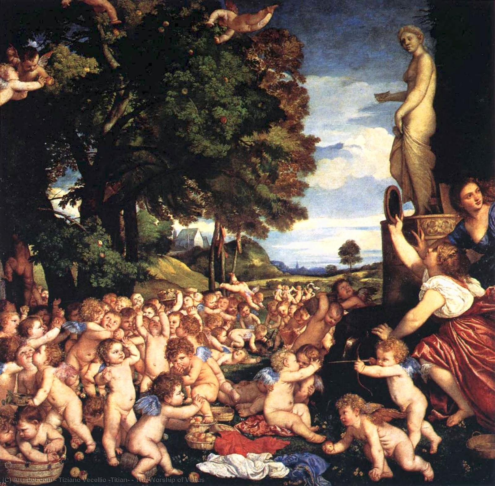 Order Artwork Replica The Worship of Venus, 1516 by Tiziano Vecellio (Titian) (1490-1576, Italy) | ArtsDot.com