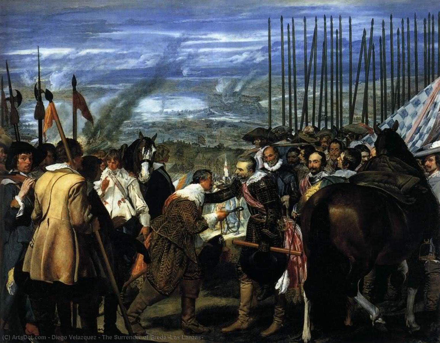 Order Paintings Reproductions The Surrender of Breda (Las Lanzas), 1634 by Diego Velazquez (1599-1660, Spain) | ArtsDot.com
