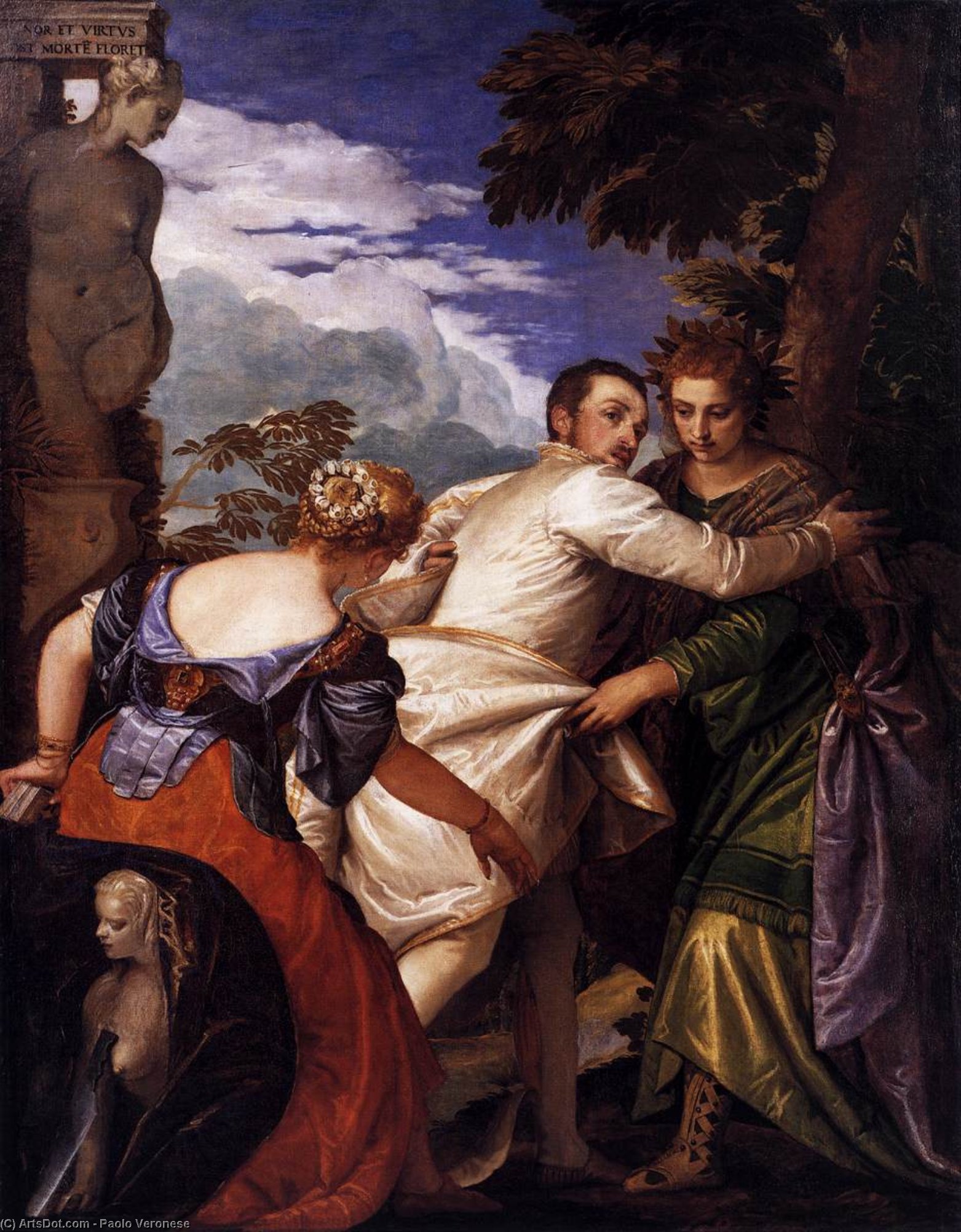 Ordinare Riproduzioni D'arte Honor et Virtus post mortem floret di Paolo Veronese (1528-1588, Italy) | ArtsDot.com