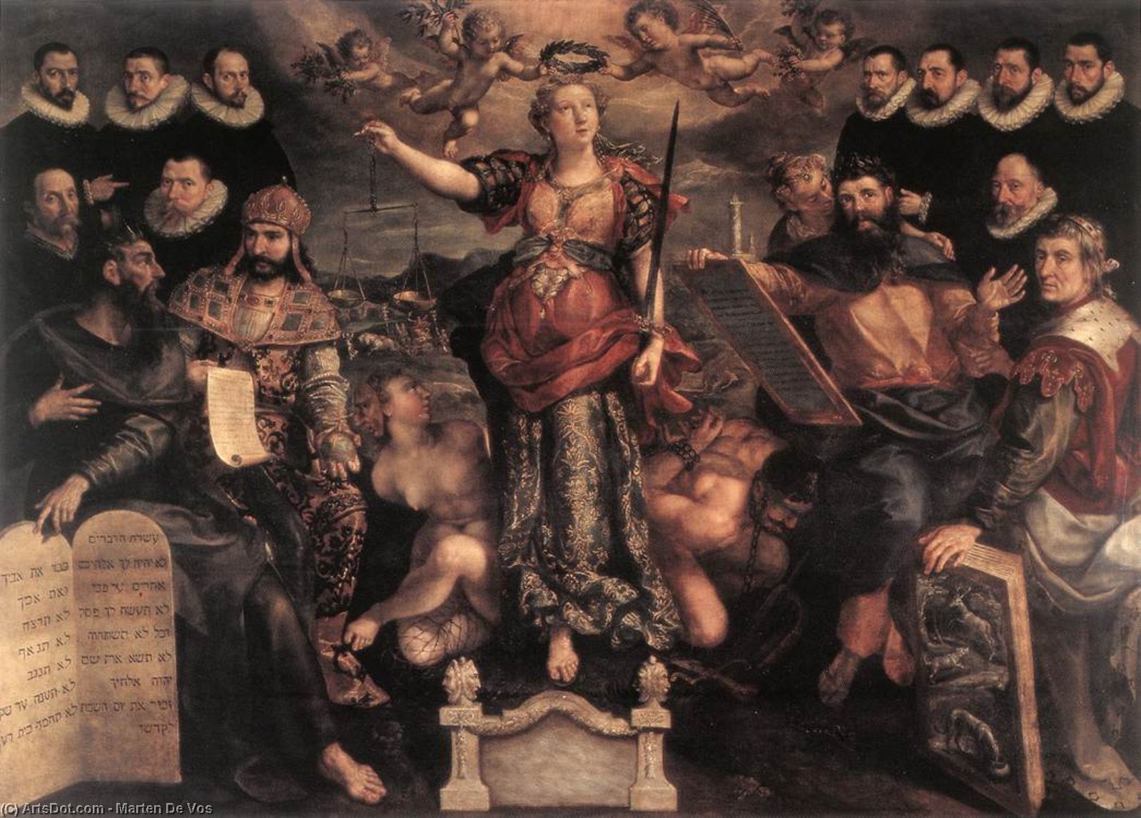 Pedir Reproducciones De Arte El Tribunal de la Casa de Brabante en Amberes, 1594 de Maarten De Vos (1532-1603) | ArtsDot.com
