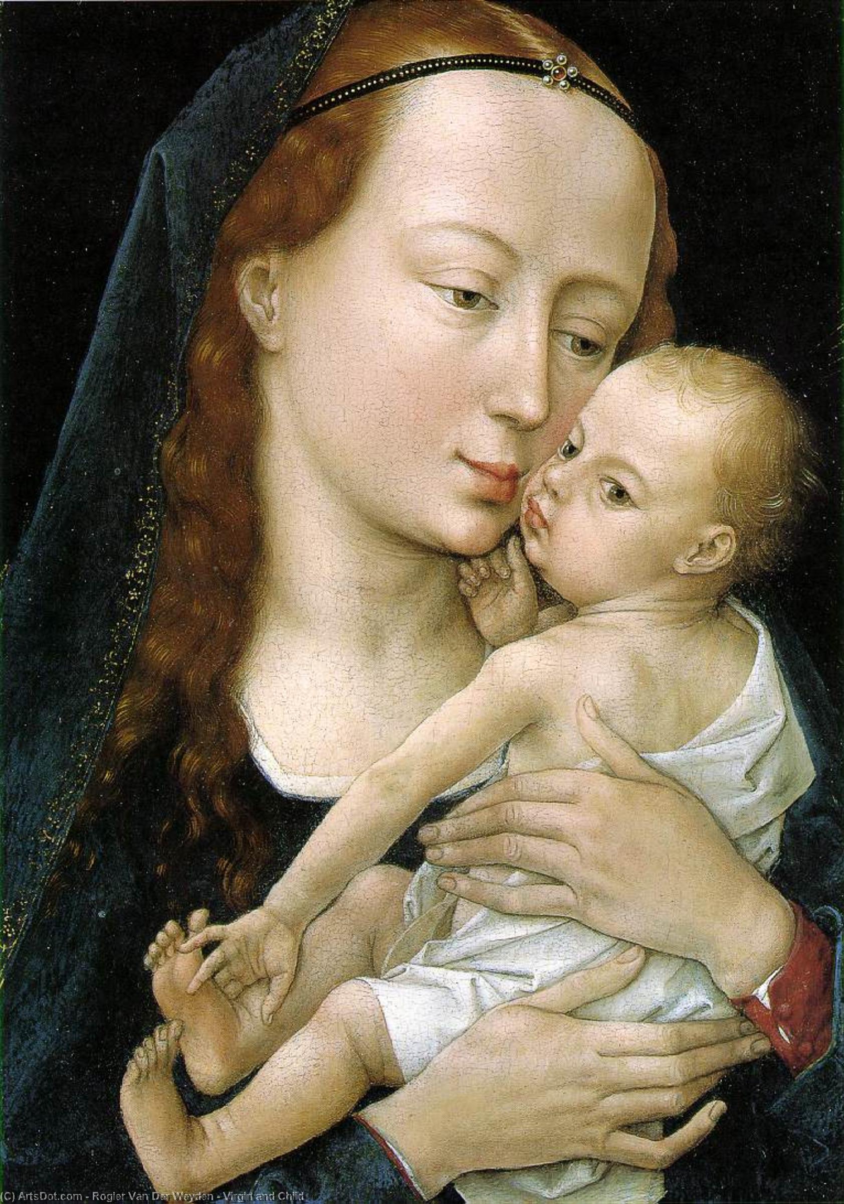 Buy Museum Art Reproductions Virgin and Child by Rogier Van Der Weyden (1400-1464, Belgium) | ArtsDot.com
