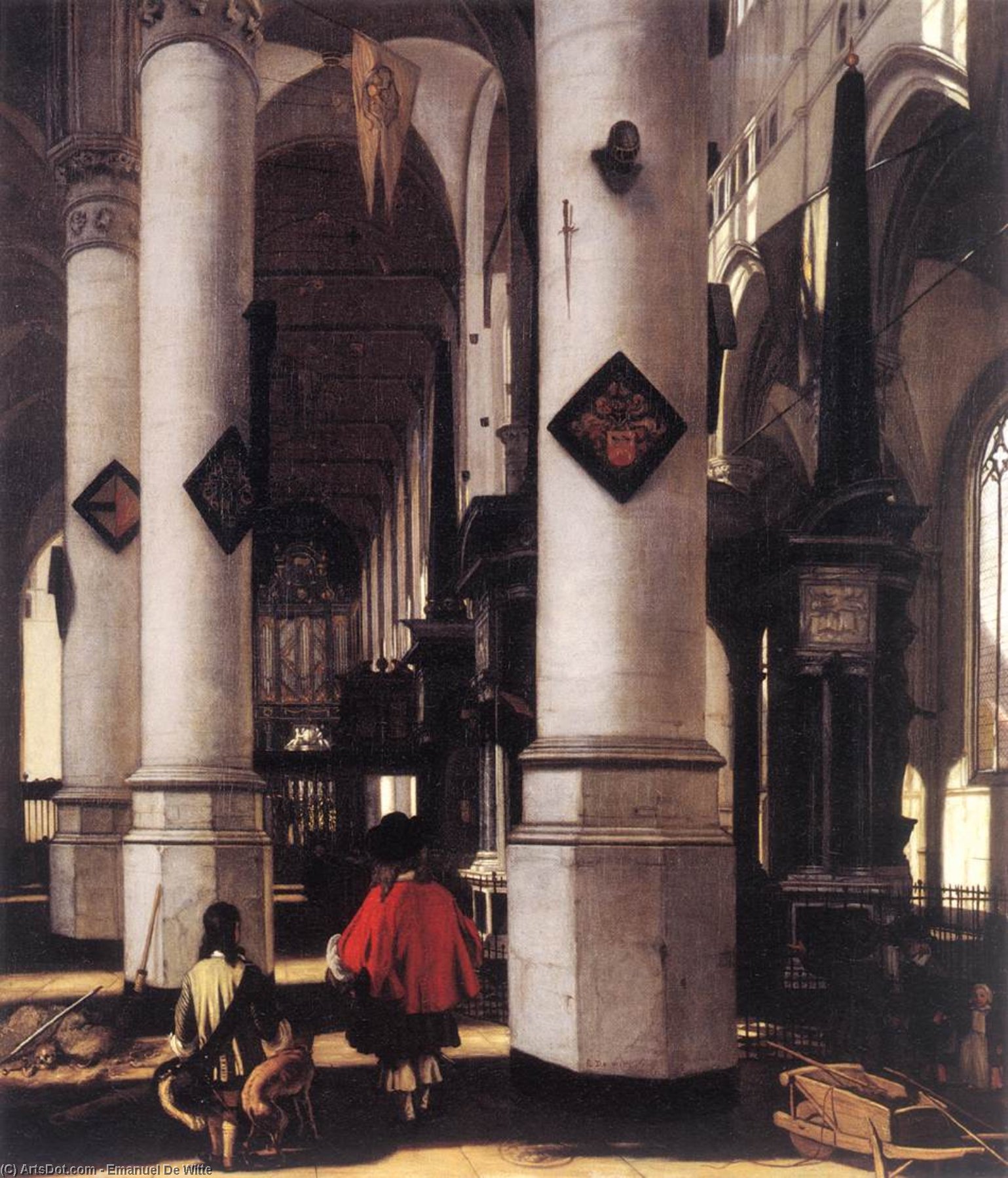 Ordinare Riproduzioni Di Quadri Interno del Nieuwe Kerk a Delft, 1664 di Emanuel De Witte (1617-1692, Netherlands) | ArtsDot.com