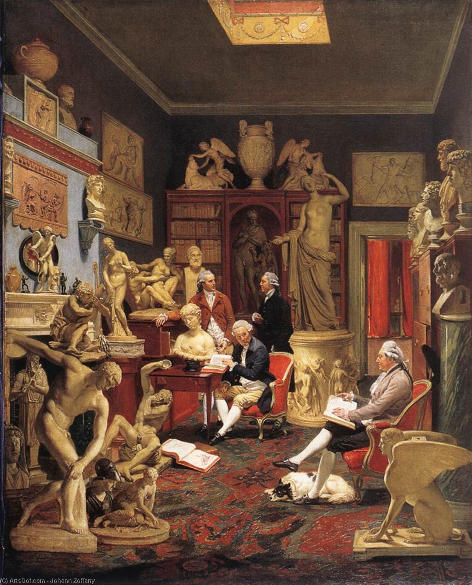 Order Oil Painting Replica Charles Towneley in his Sculpture Gallery, 1782 by Johann Zoffany (1733-1810, Germany) | ArtsDot.com