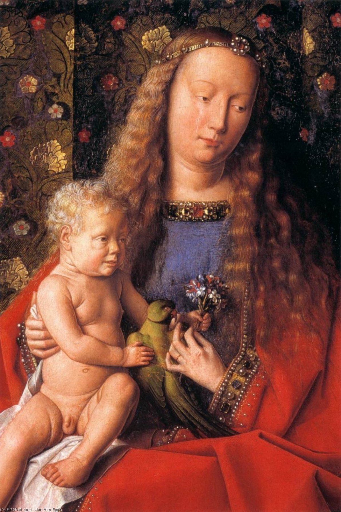 Compra Riproduzioni D'arte Del Museo La Madonna con Canon van der Paele (particolare) (13), 1436 di Jan Van Eyck (1390-1441, Netherlands) | ArtsDot.com