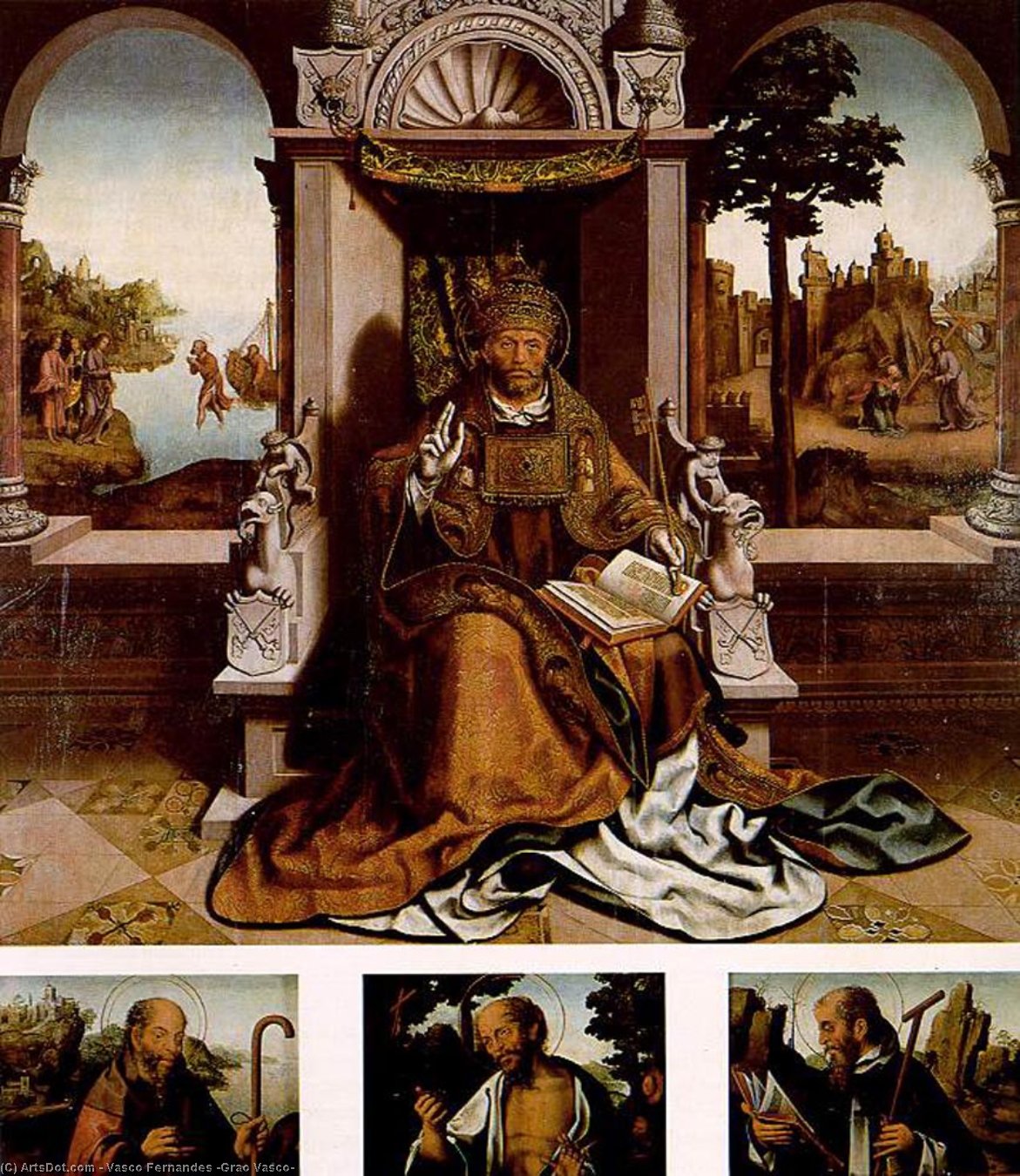 顺序 油畫 St. Peter, 1530 通过 Vasco Fernandes (Grao Vasco) (1475-1542, Portugal) | ArtsDot.com
