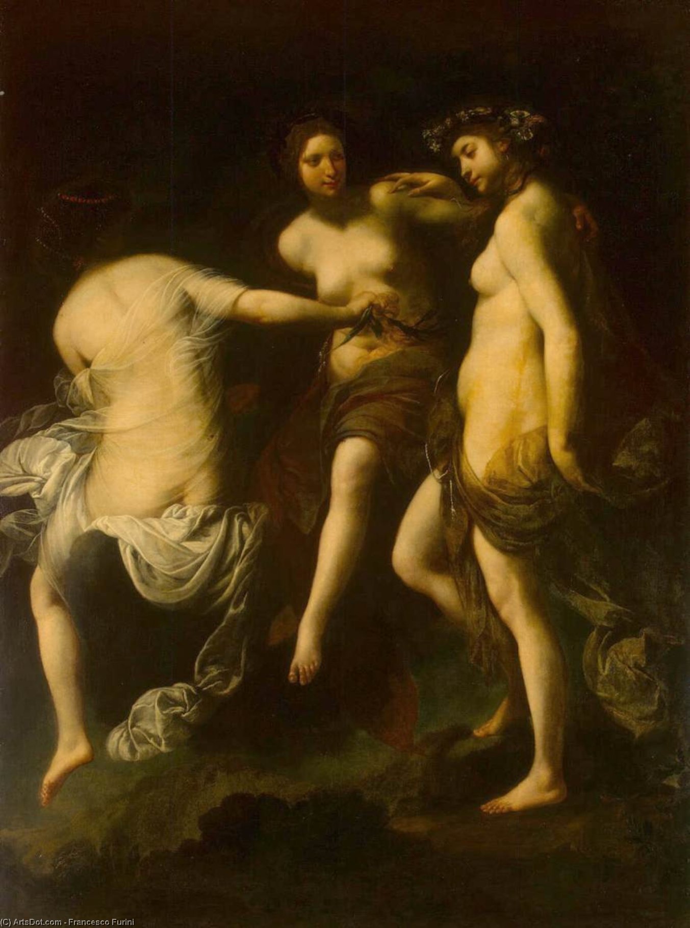 Buy Museum Art Reproductions The Three Graces, 1633 by Francesco Furini (1603-1646, Italy) | ArtsDot.com