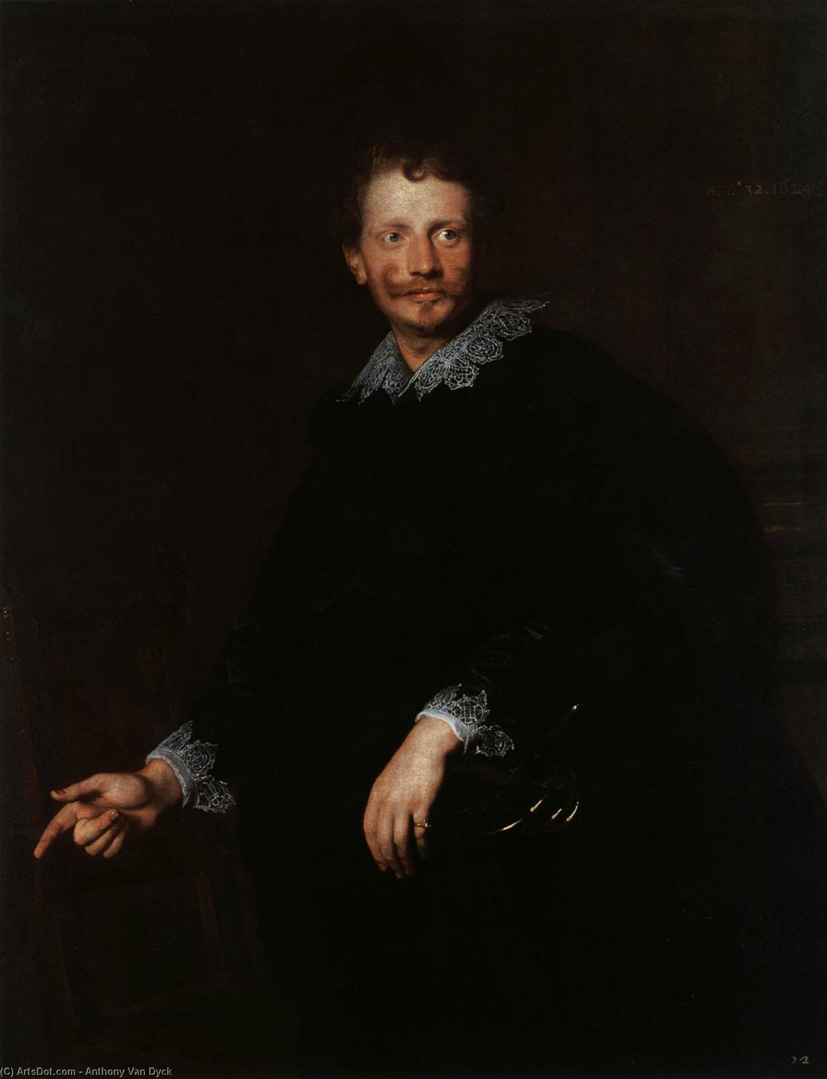 Order Artwork Replica Portrait of a Genoese Nobleman, 1624 by Anthony Van Dyck (1599-1641, Belgium) | ArtsDot.com