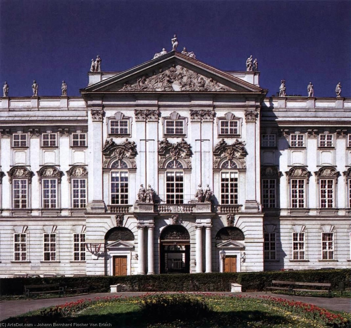 Order Oil Painting Replica Main façade, 1710 by Johann Bernhard Fischer Von Erlach (1656-1723, Austria) | ArtsDot.com