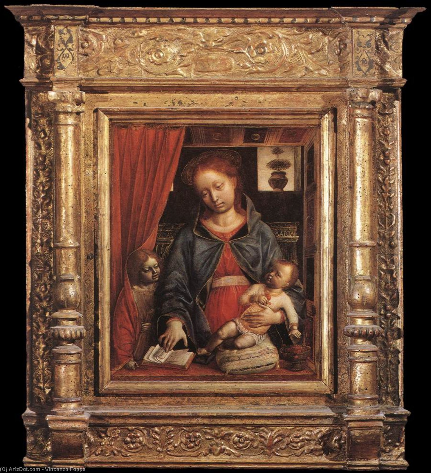 Buy Museum Art Reproductions Madonna and Child with an Angel, 1479 by Vincenzo Foppa (1427-1515, Italy) | ArtsDot.com