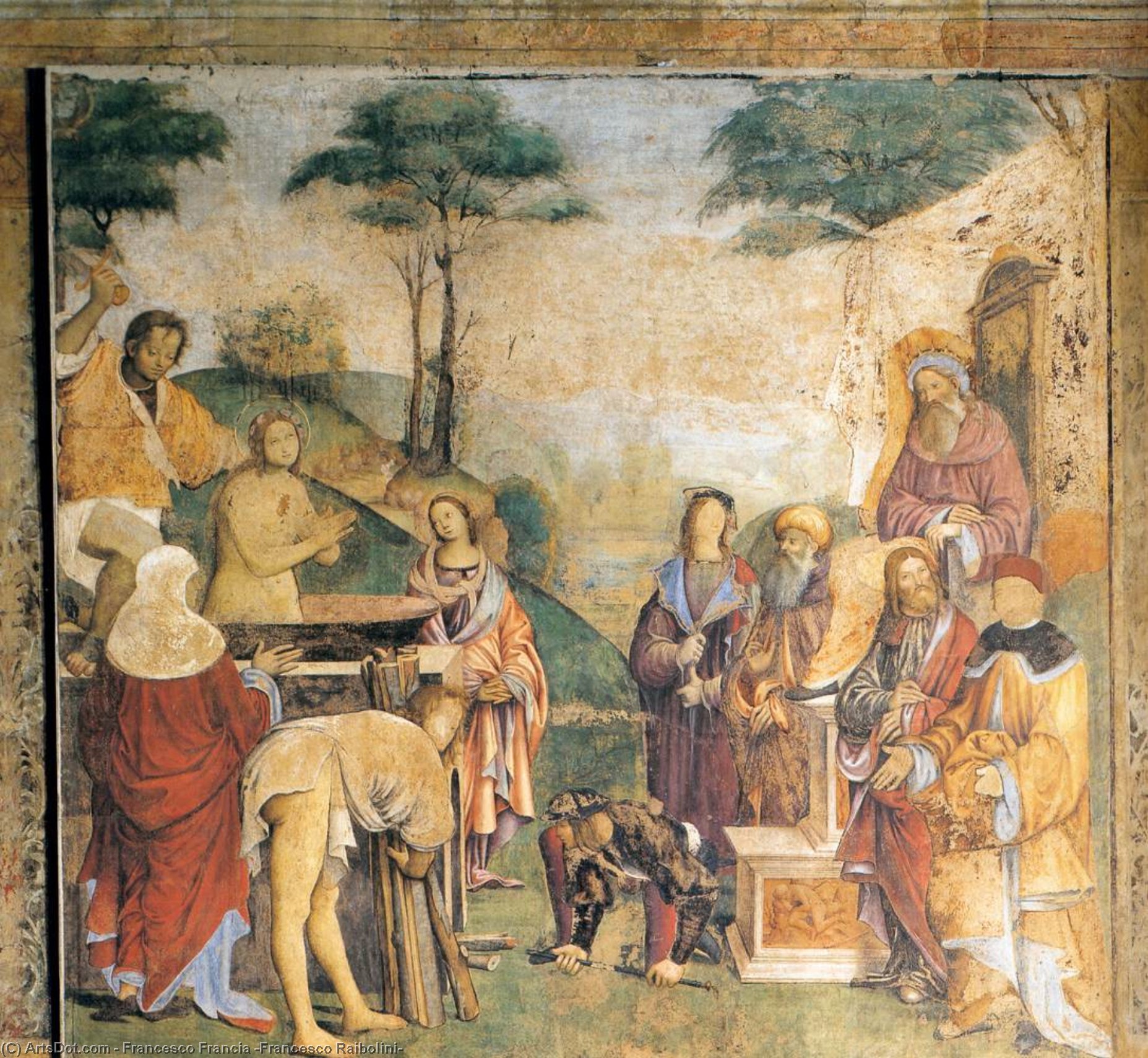Order Art Reproductions Legend of Sts Cecilia and Valerian, Scene 8, 1504 by Francesco Francia (Francesco Raibolini) (1450-1517, Italy) | ArtsDot.com