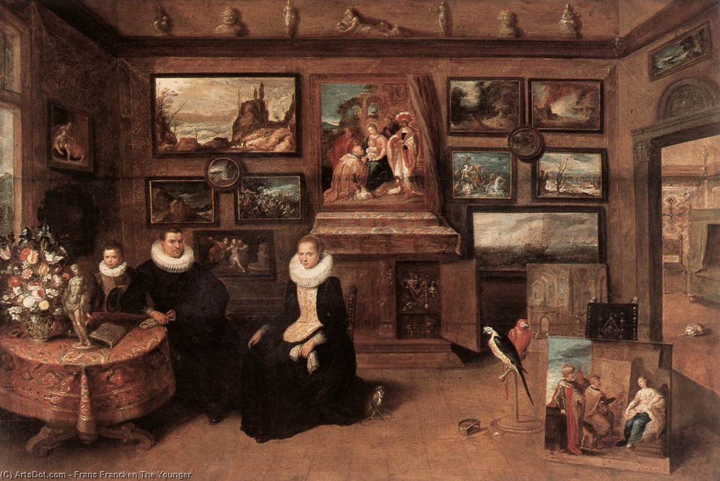 Buy Museum Art Reproductions Sebastiaan Leerse in his Gallery by Frans Francken The Younger (1581-1642, Belgium) | ArtsDot.com