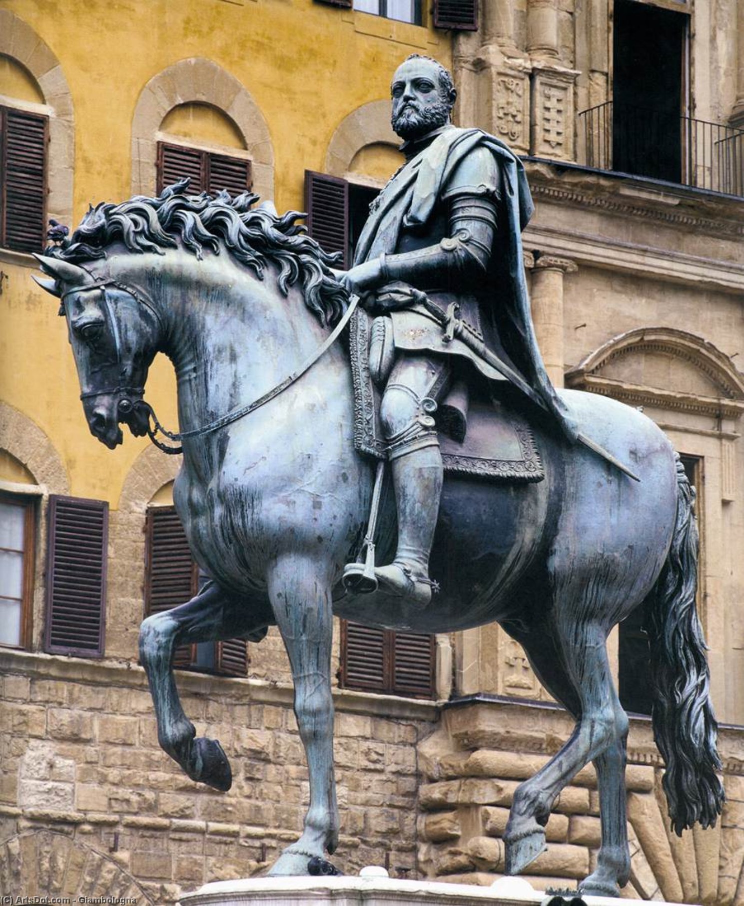Buy Museum Art Reproductions Equestrian Portrait of Cosimo I (12), 1587 by Giambologna (1529-1608, France) | ArtsDot.com